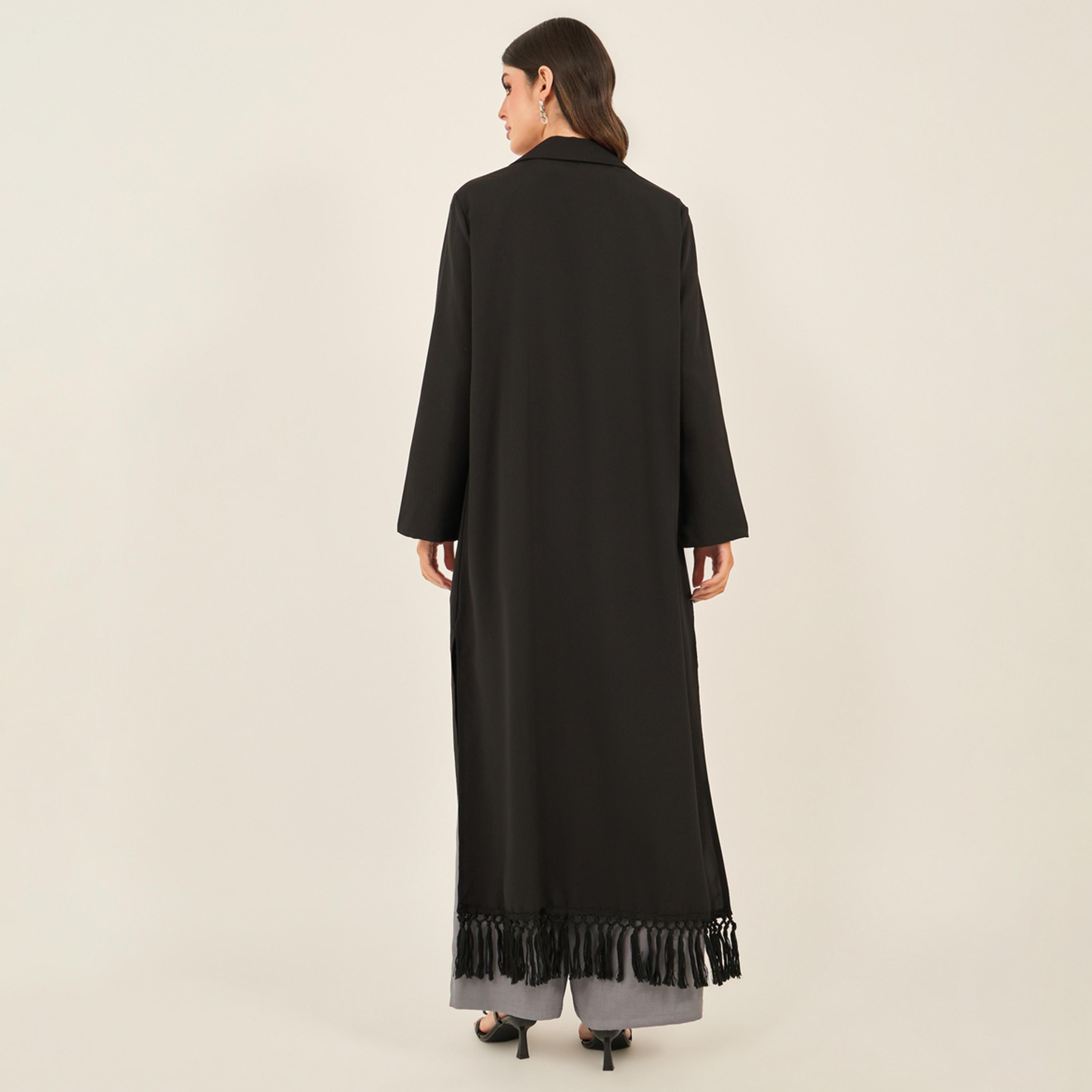 Styli Regular Fit Collared Kimono with Fringe Trim-women-clothing-shirtsandblouses-shirts-image-5