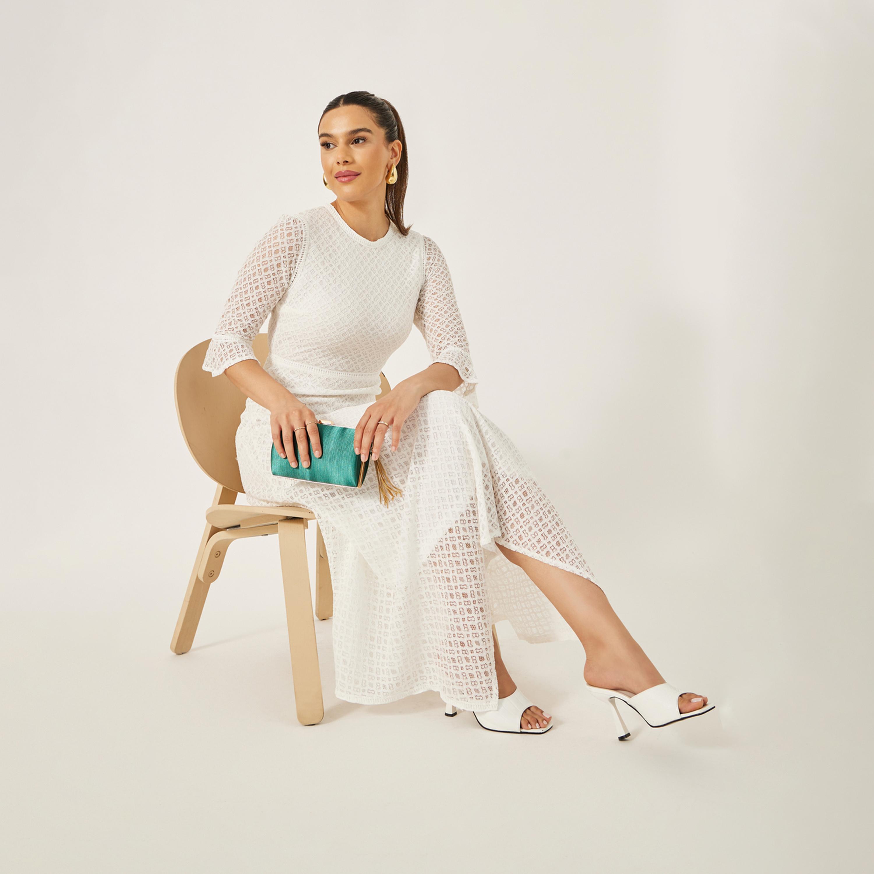 Styli Lace Insert Ruffle Sleeve Asymmetric Hem A-Line Midi Dress-women-clothing-dresses-image-1
