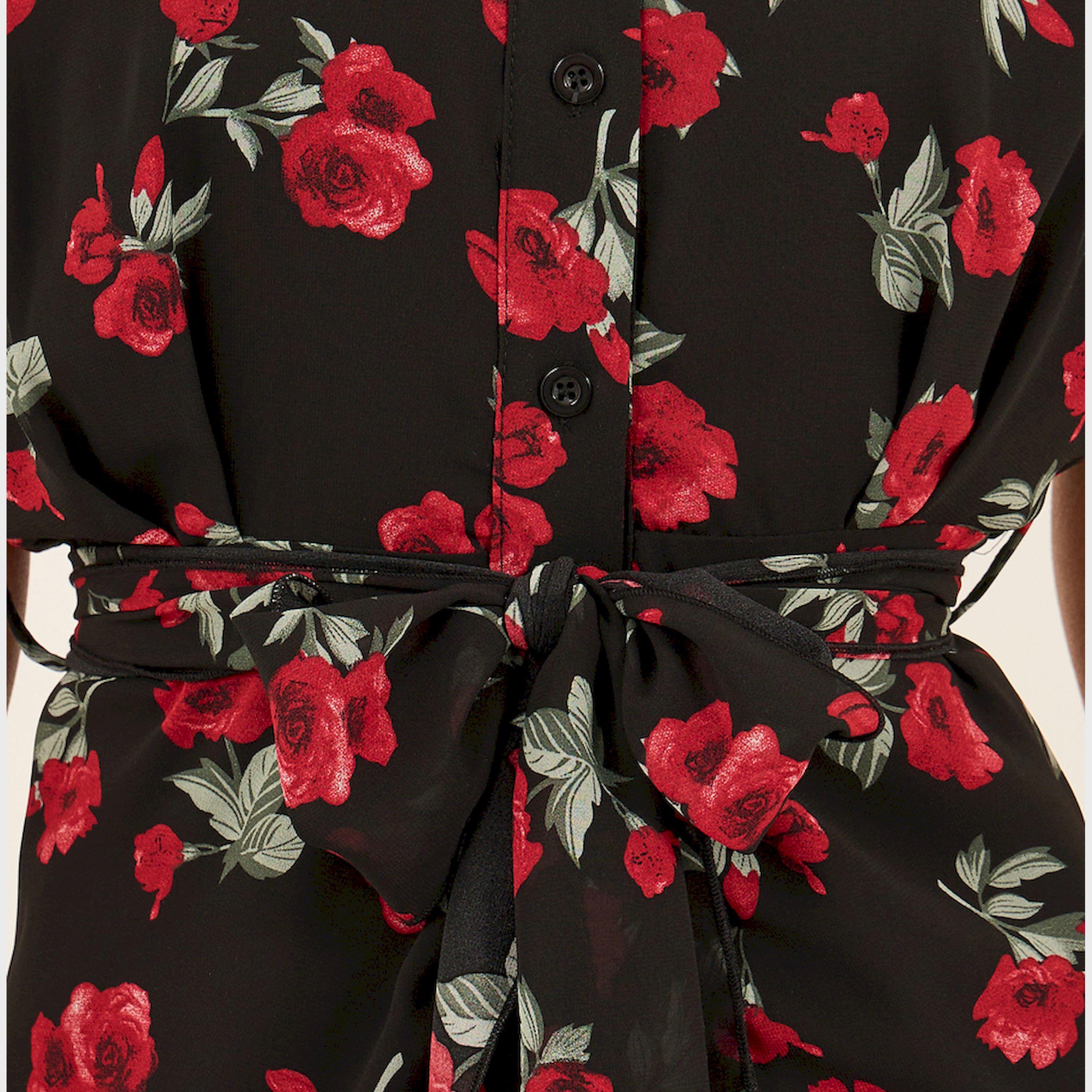 Styli Floral Print Collared Shirt Midi Dress-women-clothing-dresses-image-4