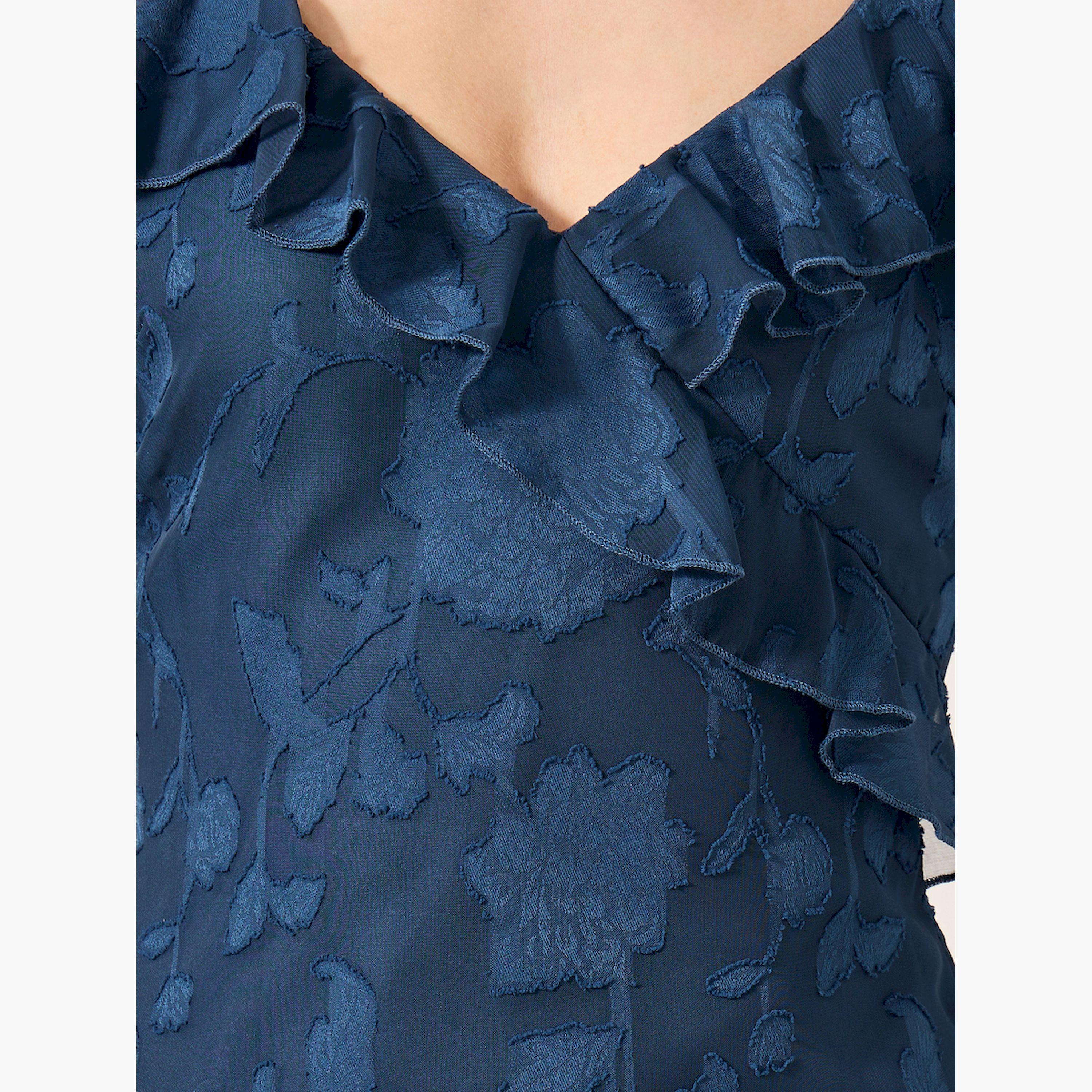 ستايلي -  فستان ماكسي بقصة A وحمالات وتفاصيل كشكشة-women-clothing-dresses-image-4