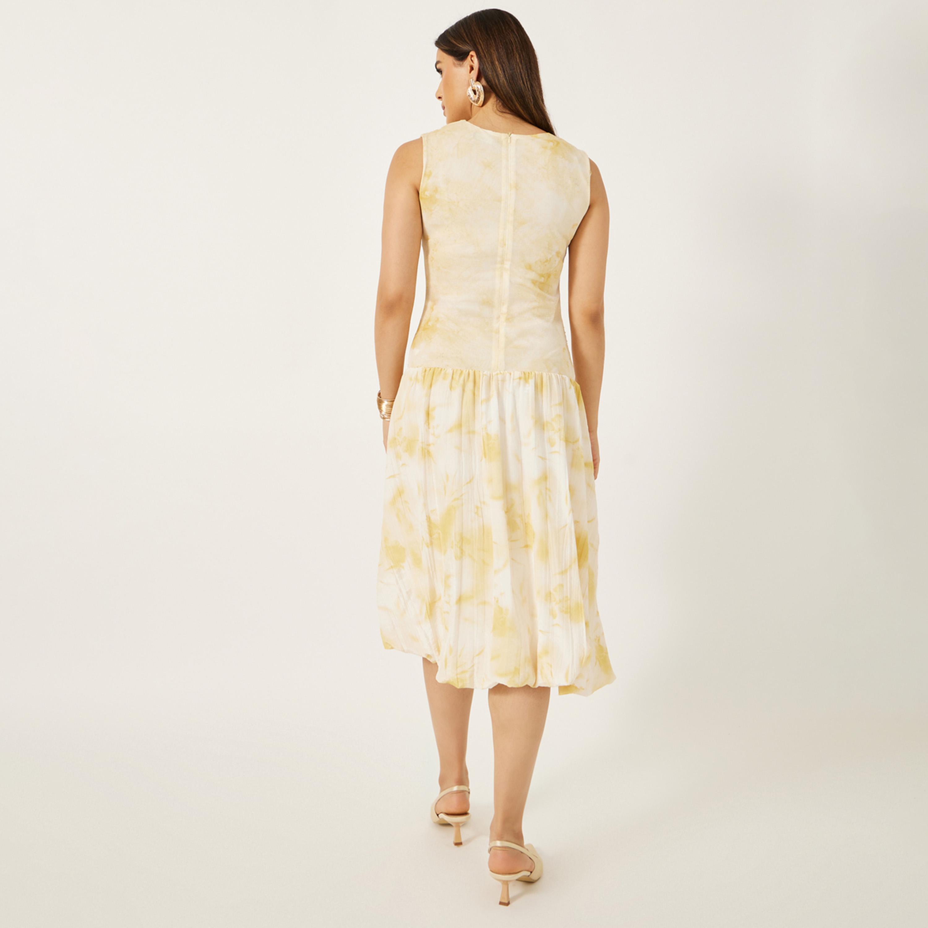 Styli Printed Sleeveless Ruffled Hem A-Line Midi Dress-women-clothing-dresses-image-5