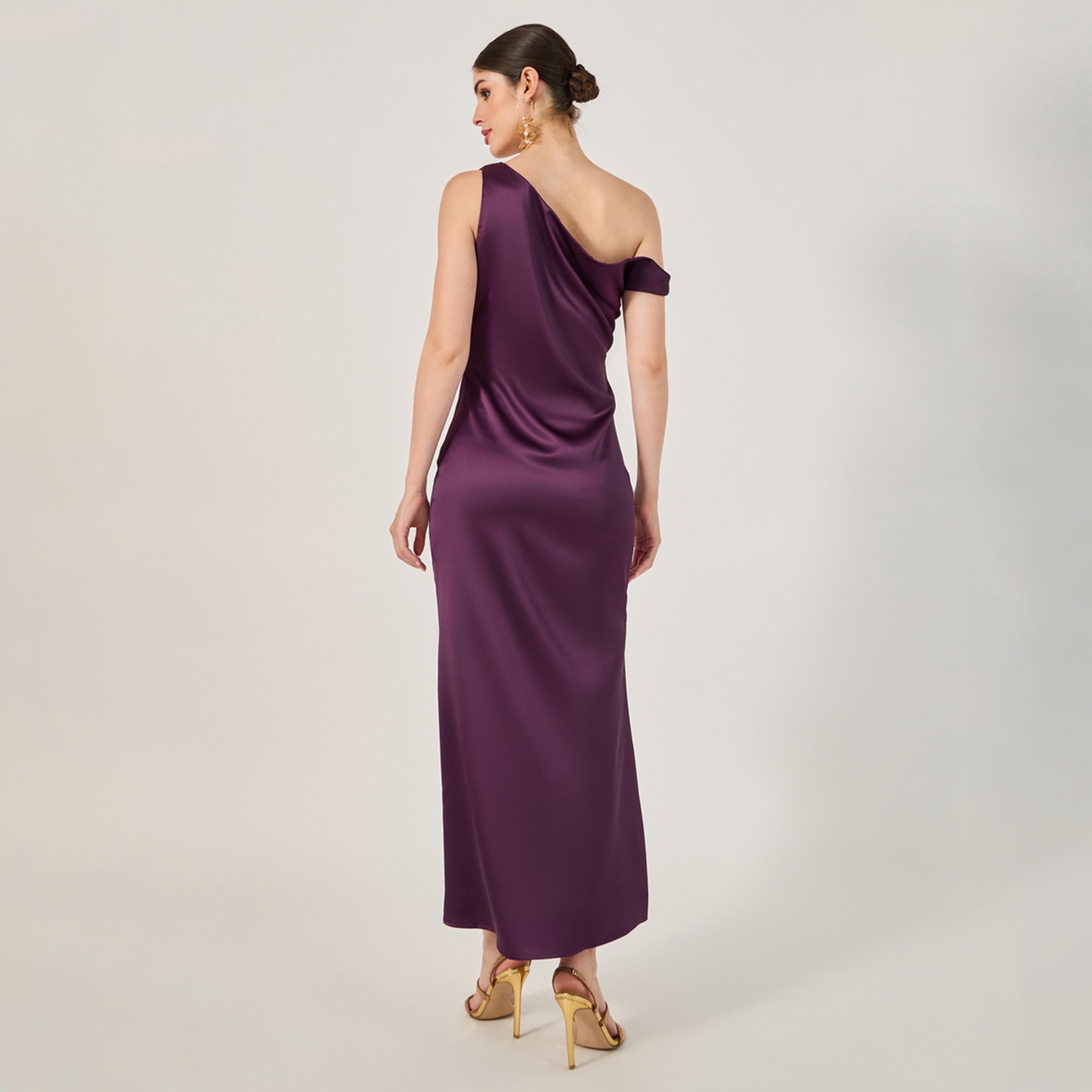 Styli Solid One Shoulder A-Line Maxi Dress-women-clothing-dresses-image-5