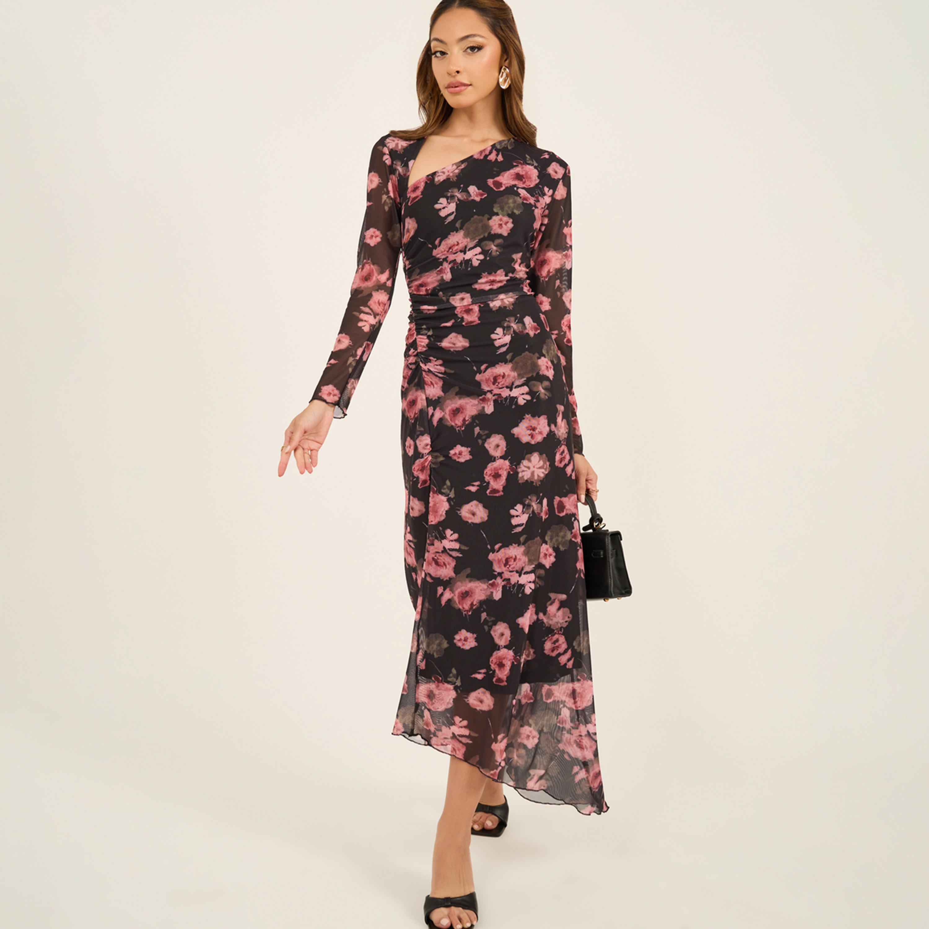 فيشود ستايلي - فستان ماكسي متعدد الطبقات بطبعة زهور-women-clothing-dresses-image-3