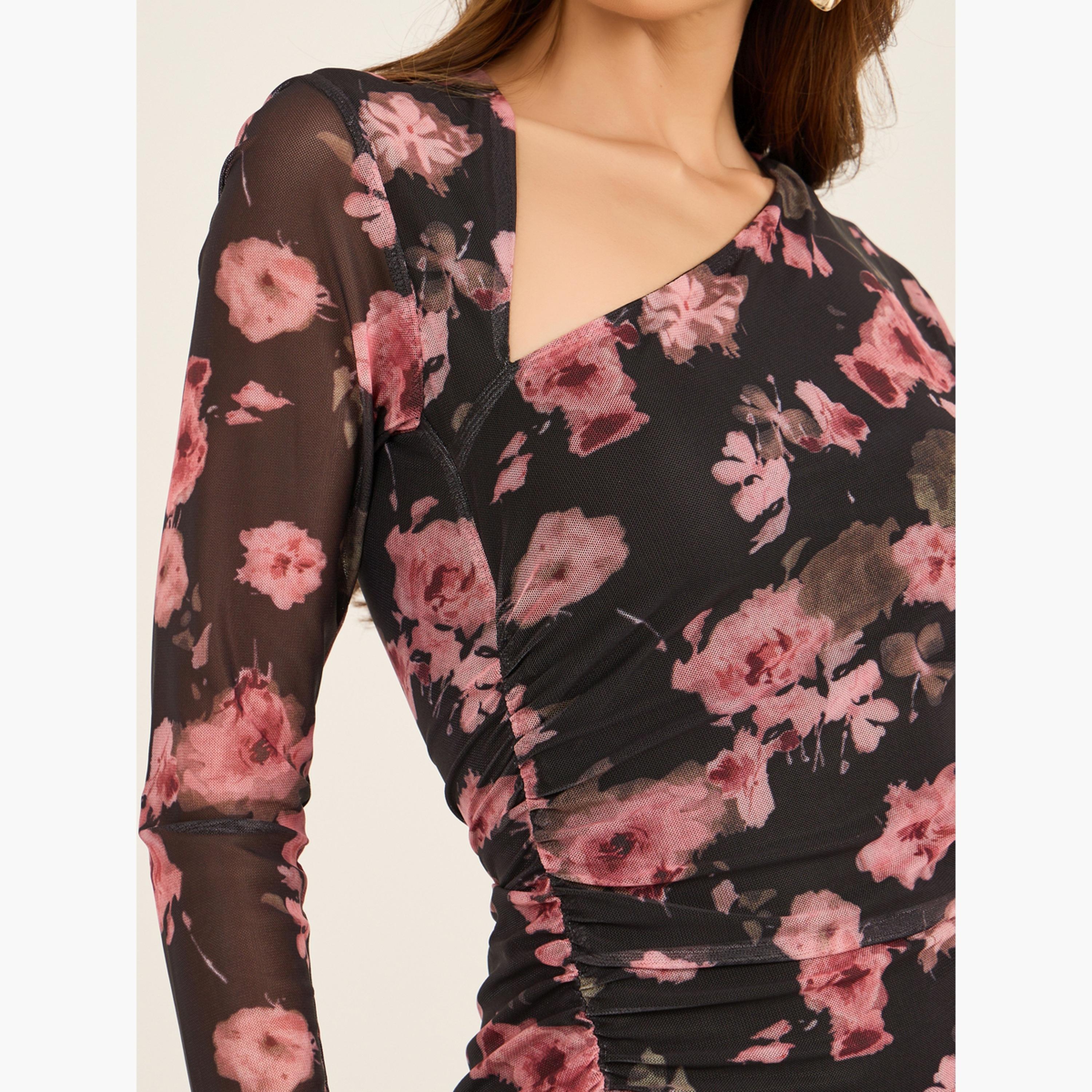 فيشود ستايلي - فستان ماكسي متعدد الطبقات بطبعة زهور-women-clothing-dresses-image-5