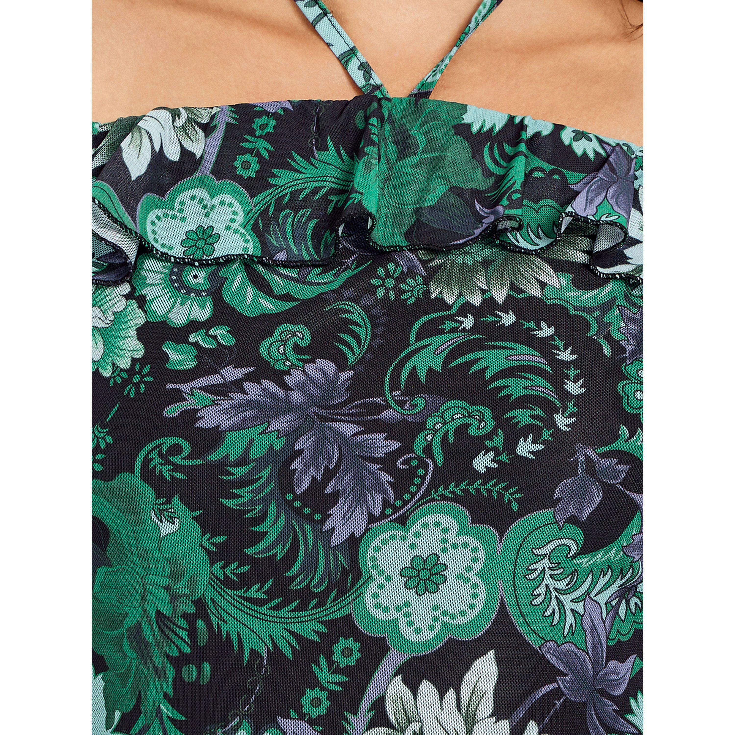 Styli Women Green Printed Ruffle Detail Maxi Dress-women-clothing-dresses-image-5