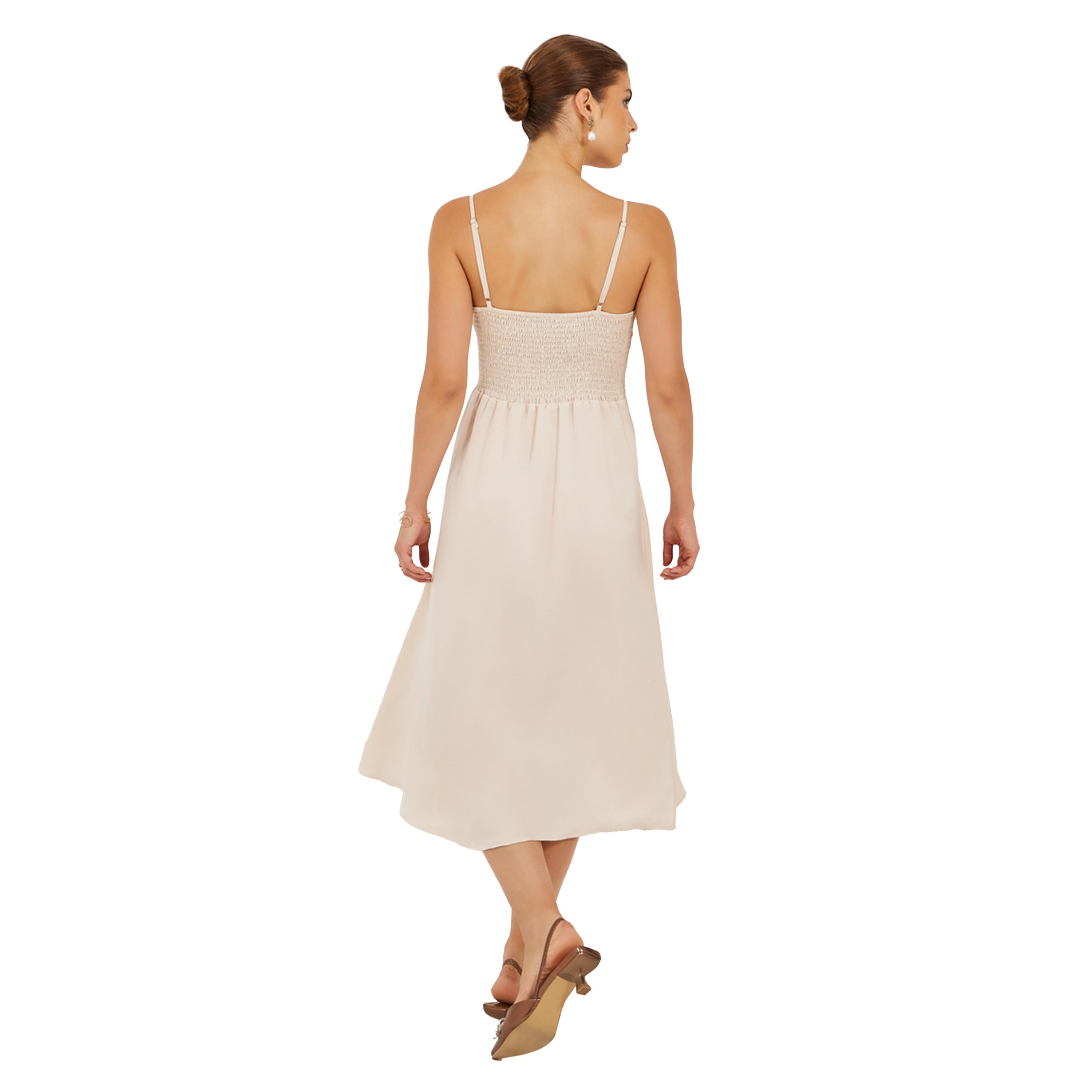 Styli Plain Pleated Strappy A-Line Midi Dress-women-clothing-dresses-image-5