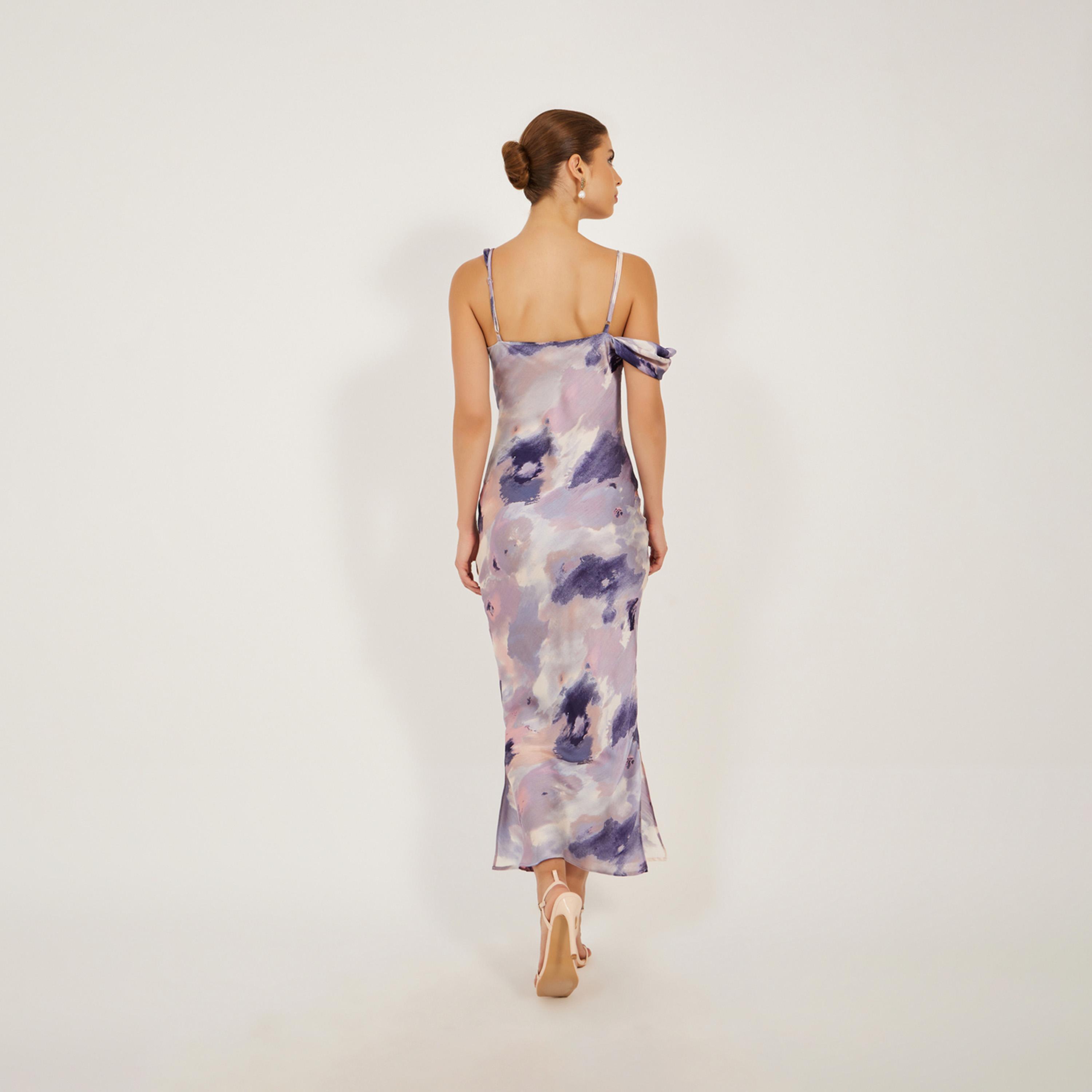 ستايلي - فستان ماكسي ضيق بكتف مكشوف وطبعات متعددة-women-clothing-dresses-image-5