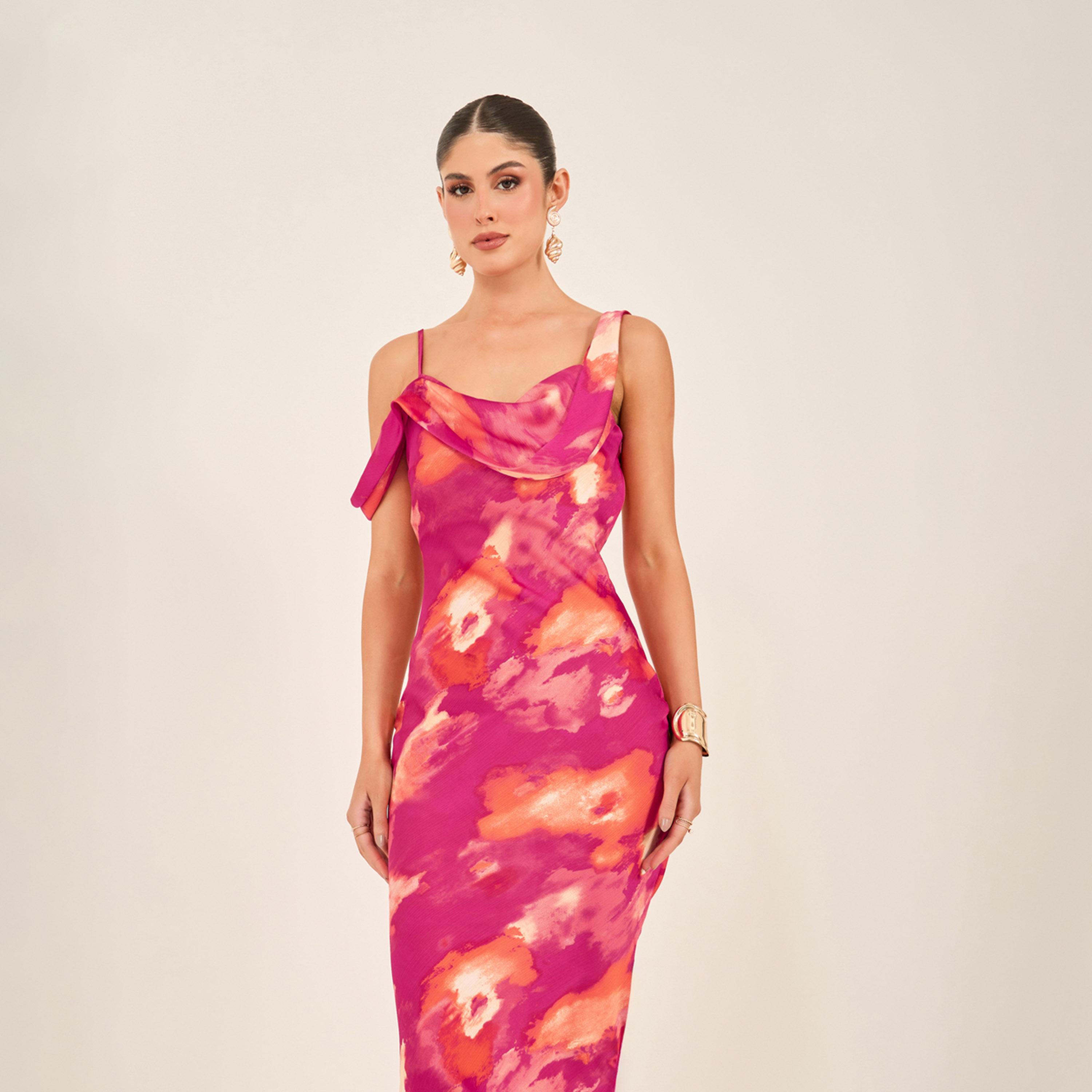 ستايلي - فستان ماكسي ضيق بأشرطة وطبعة كاملة-women-clothing-dresses-image-3