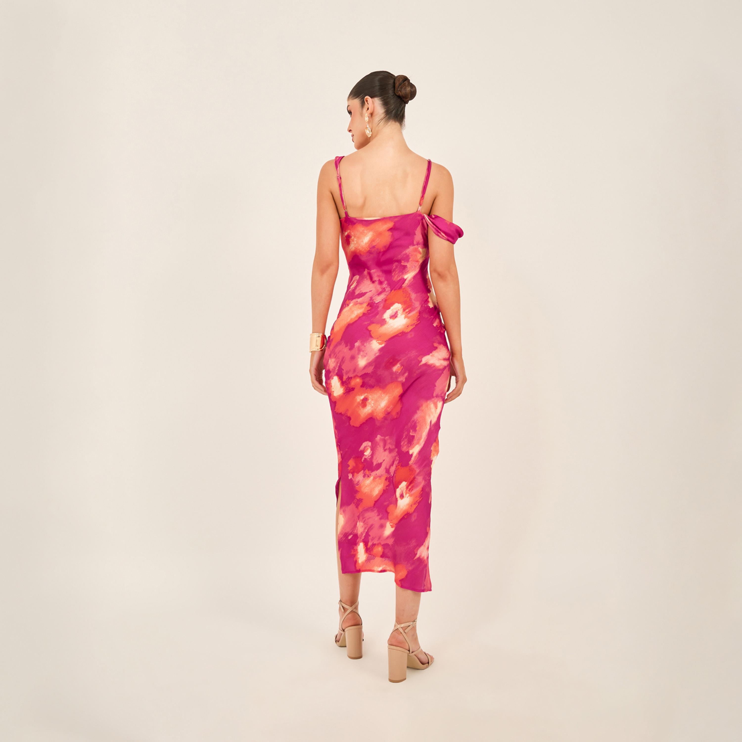 ستايلي - فستان ماكسي ضيق بأشرطة وطبعة كاملة-women-clothing-dresses-image-6