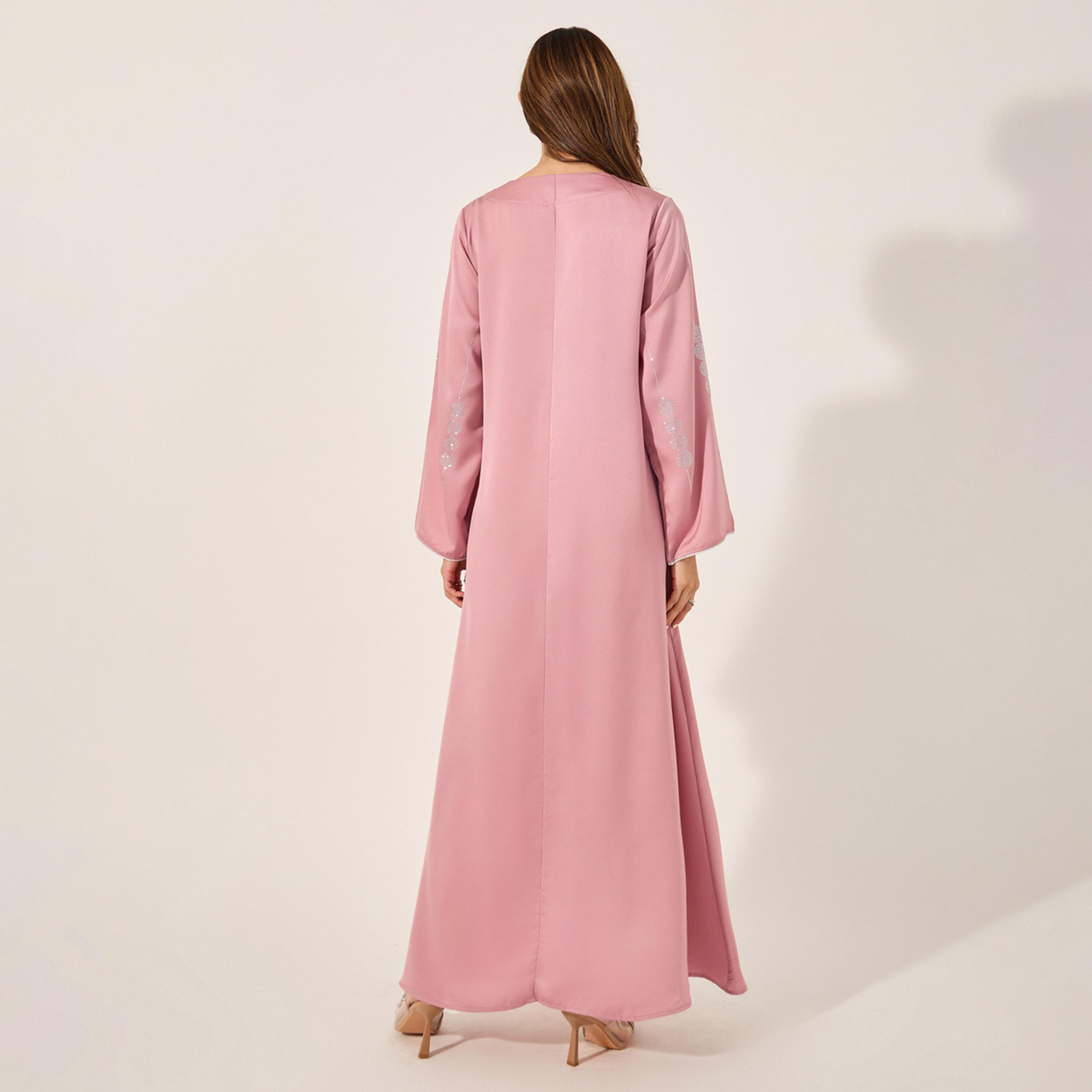 Styli Embellished Satin Sweetheart A-Line Jalabyia-women-arabicclothing-jalabiyas-image-5