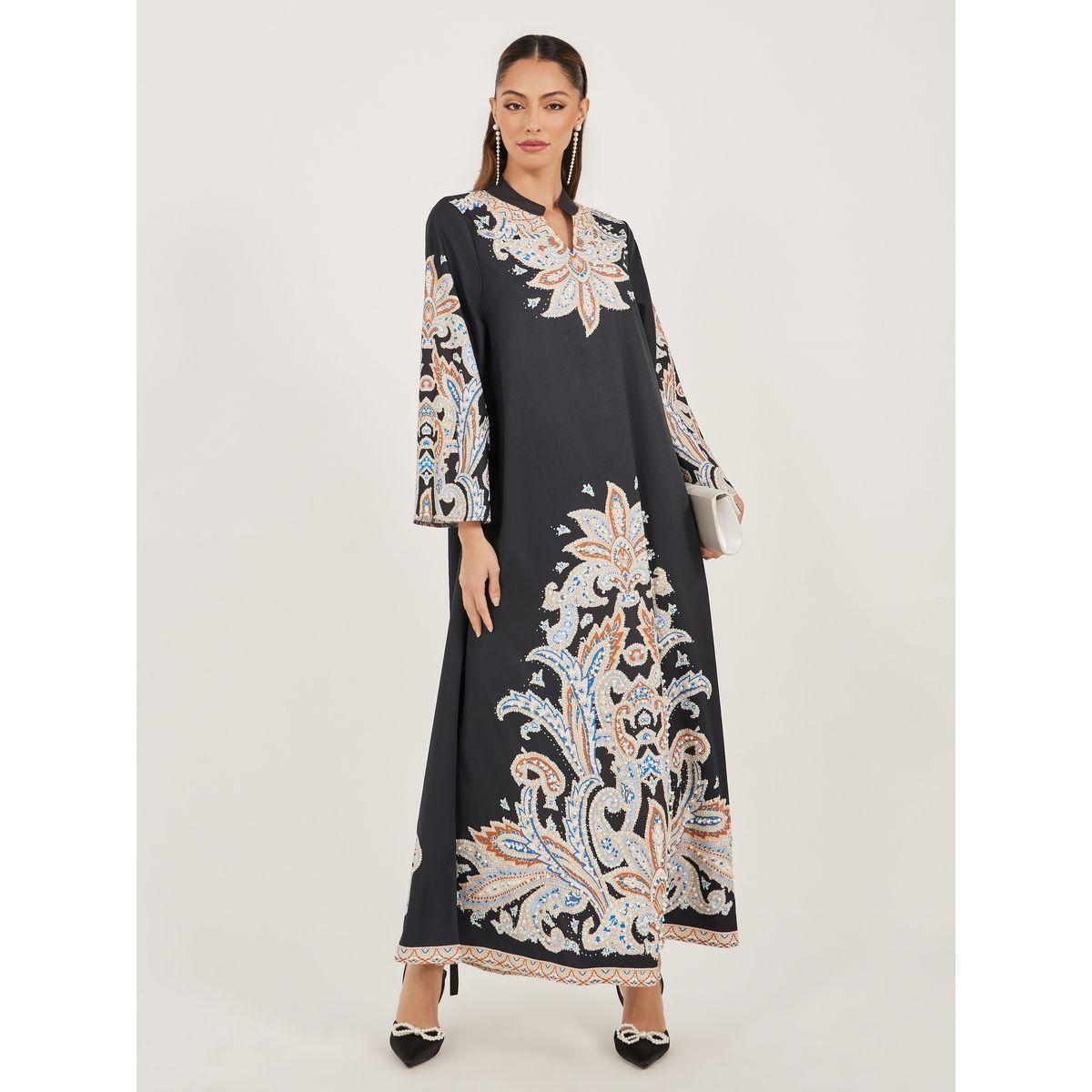 Styli Maxi Jalabiya with Digital Print-women-arabicclothing-jalabiyas-image-2