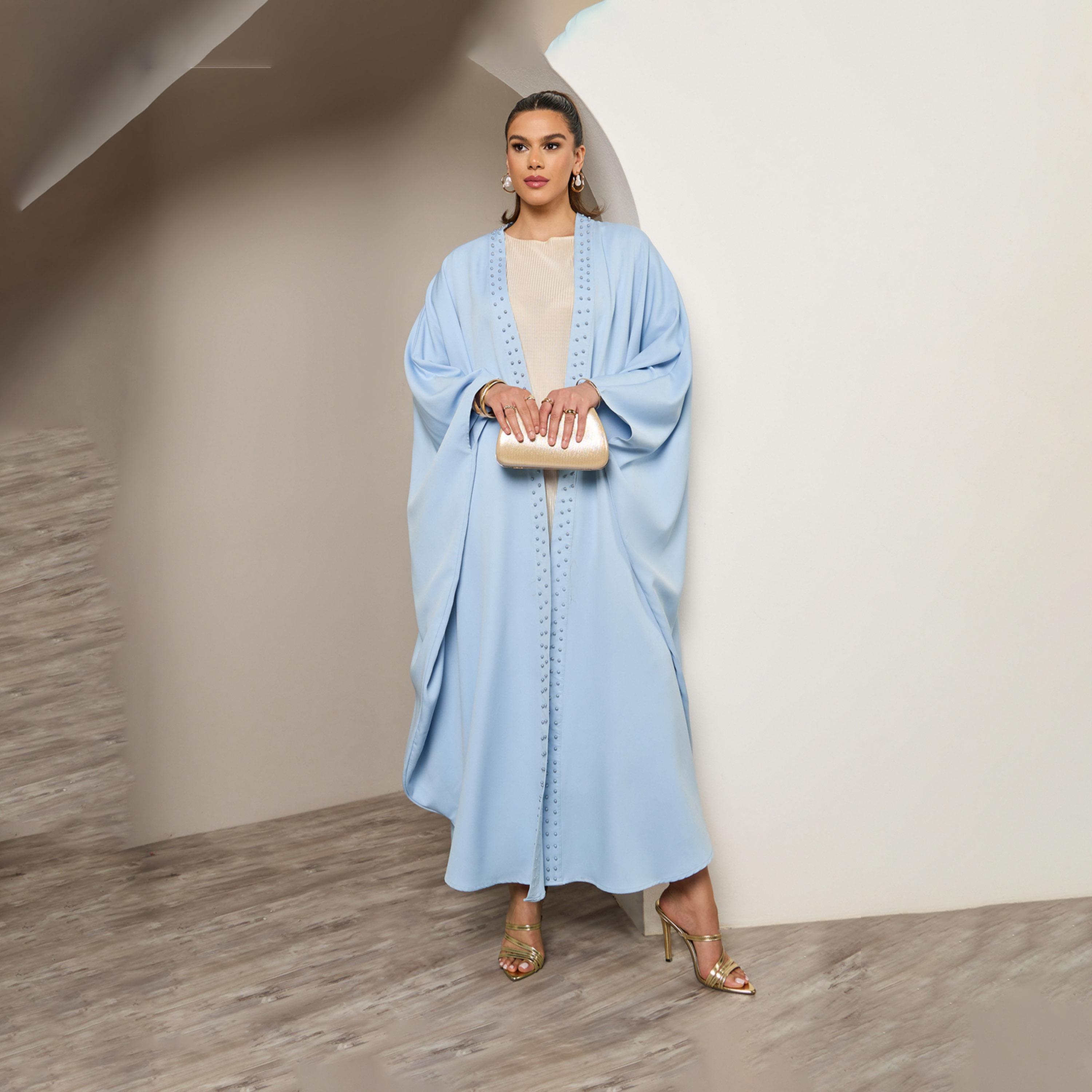 Styli Embellished Beaded Batwing Sleeve Abaya-women-arabicclothing-abayas-image-2