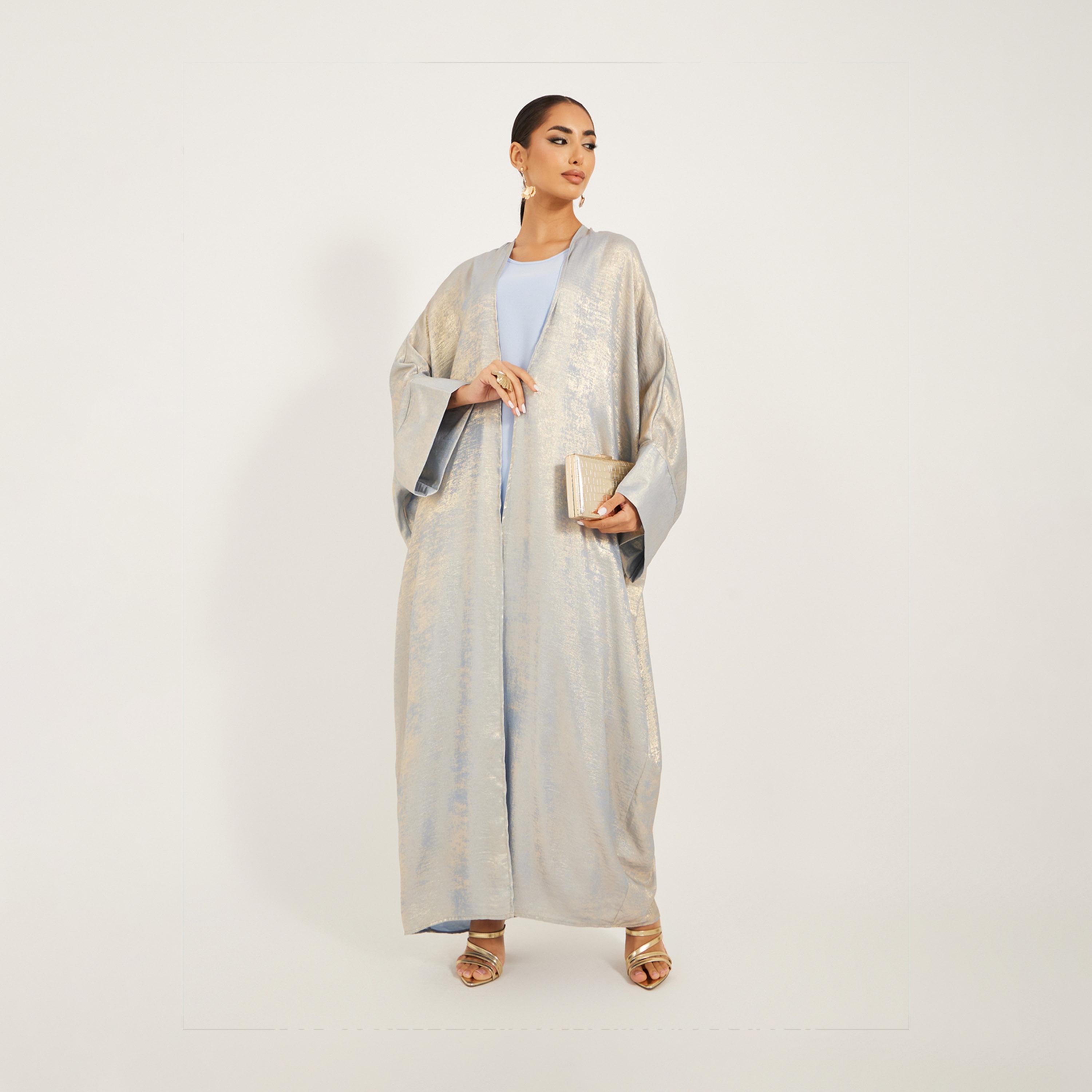 ستايلي - طقم عباية وفستان بتصميم لامع-women-arabicclothing-sets-image-2
