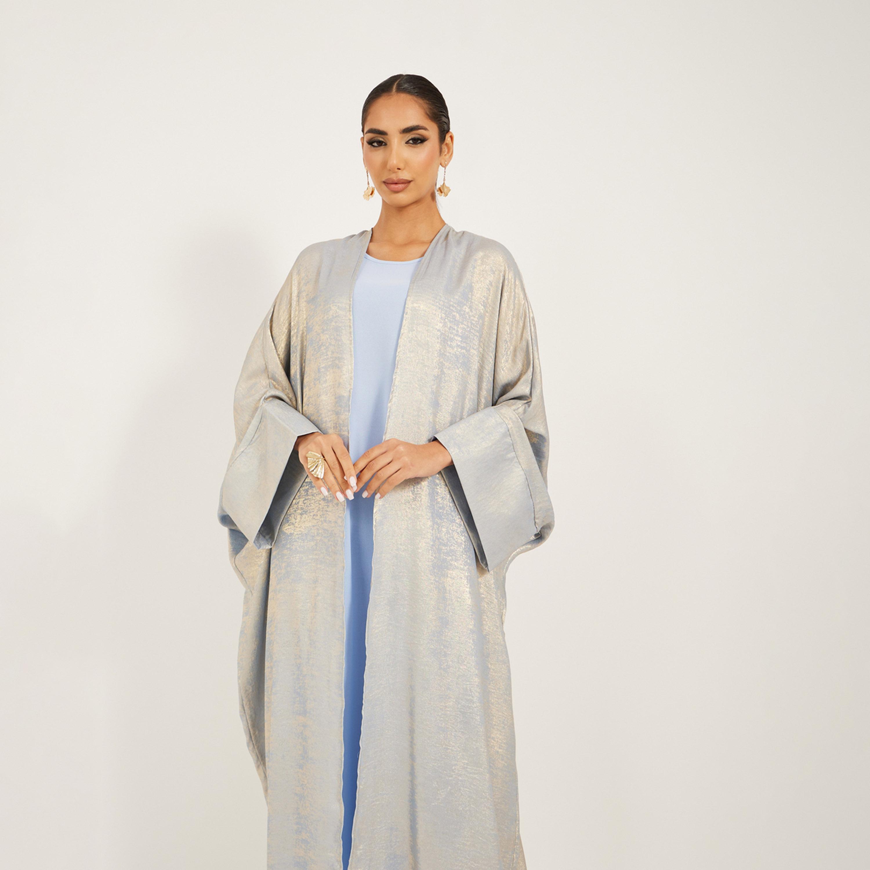 ستايلي - طقم عباية وفستان بتصميم لامع-women-arabicclothing-sets-image-3
