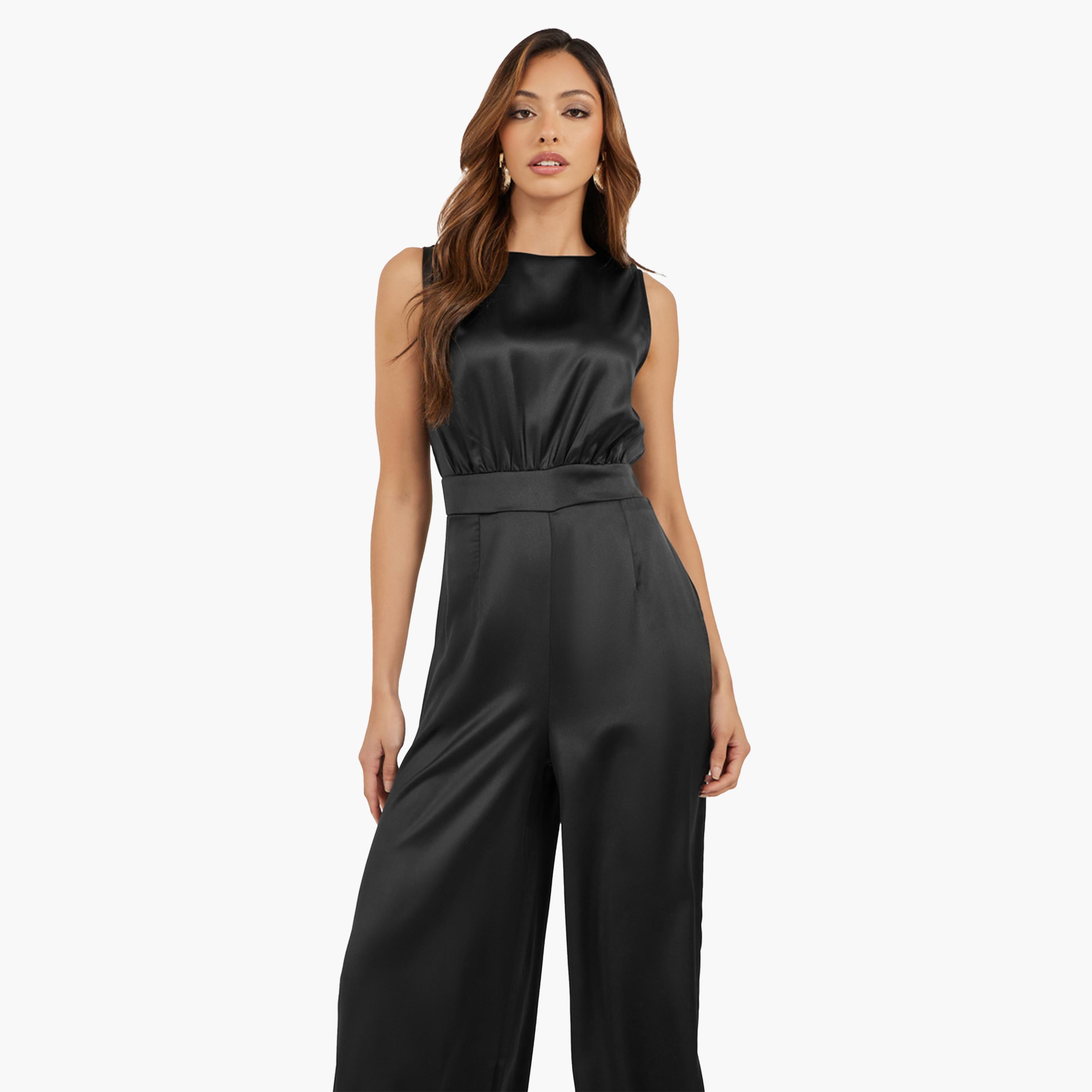 Styli Satin Sleeveless Wide Leg Jumpsuit-women-clothing-jumpsuits-image-2