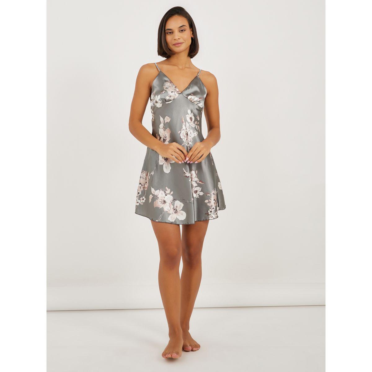 قميص نوم ساتان بطبعة زهور-women-clothing-nightwear-nighties-image-2