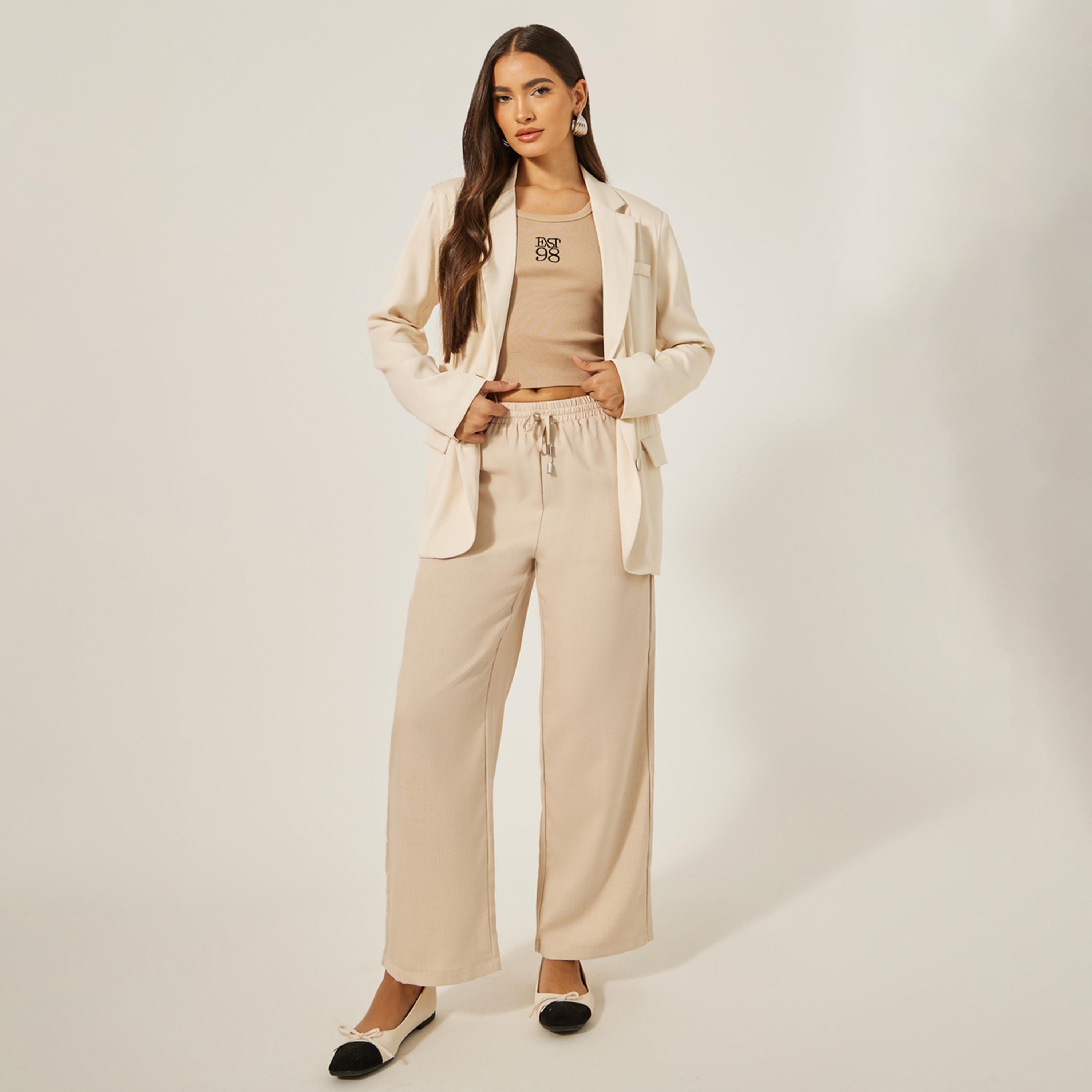 Styli Mid Rise Wide Leg Pants with Drawstring-women-clothing-bottoms-trousers-image-1