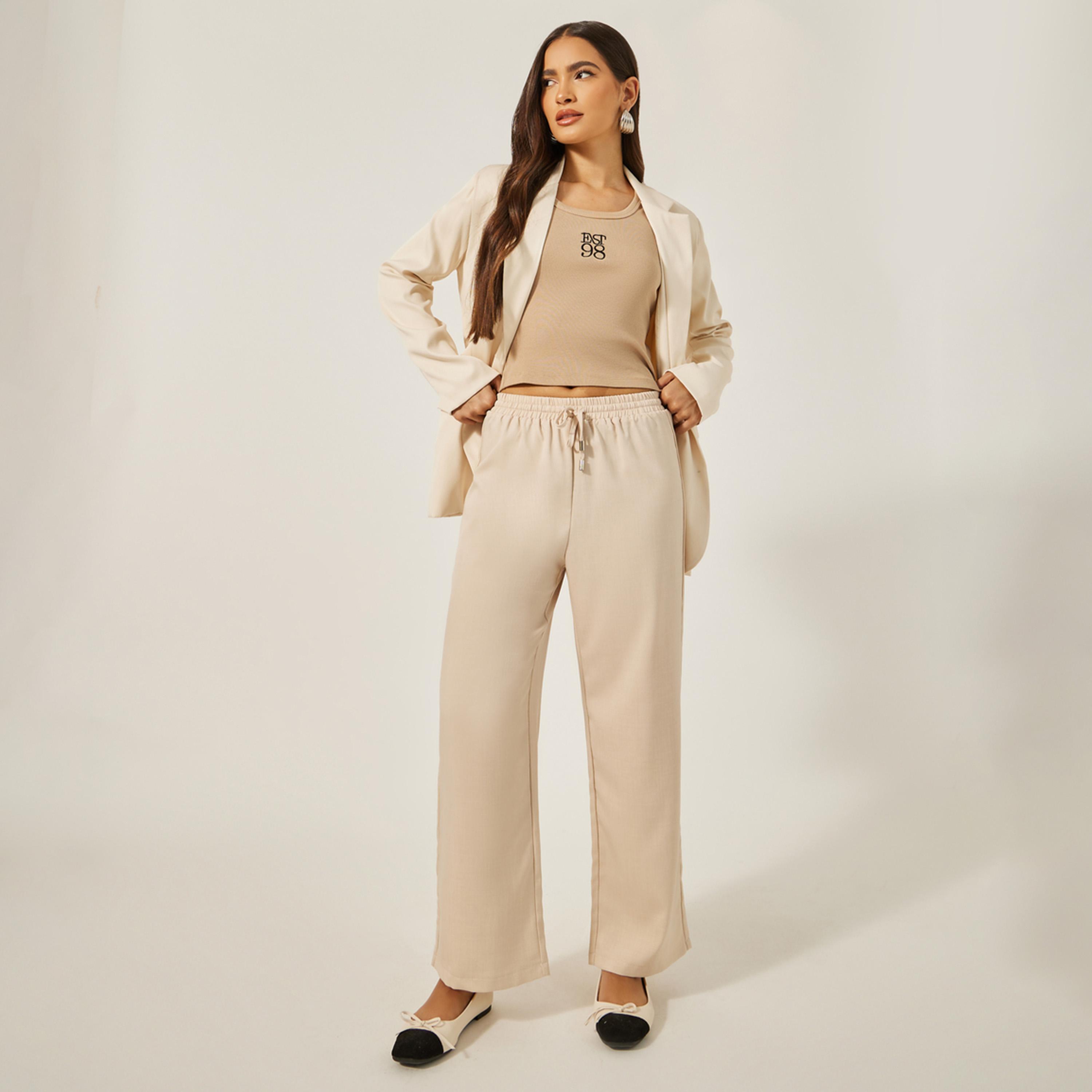 Styli Mid Rise Wide Leg Pants with Drawstring-women-clothing-bottoms-trousers-image-2