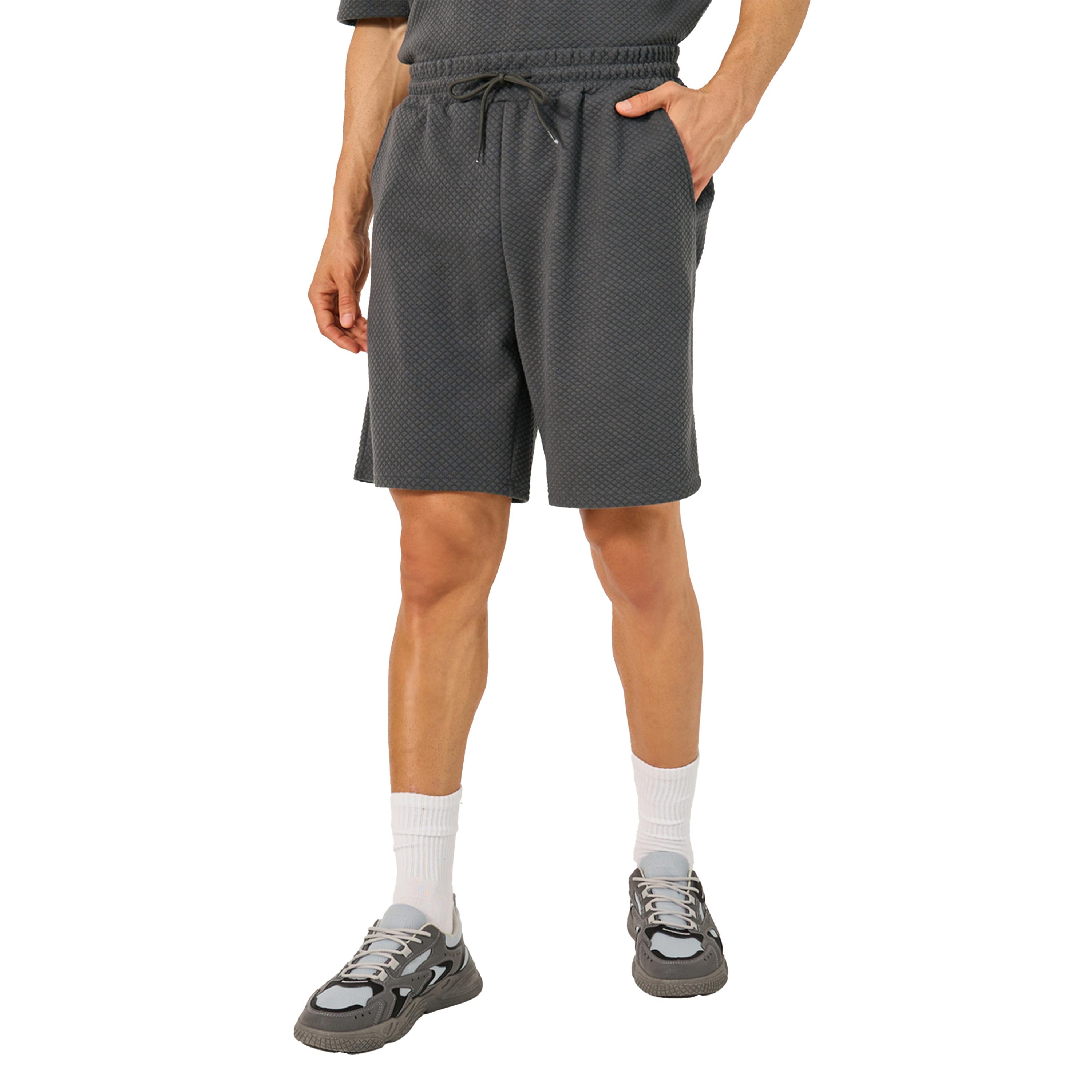 Styli Textured Relaxed Fit Polo T-Shirt and Shorts Co-Ords-men-clothing-coordsets-image-5