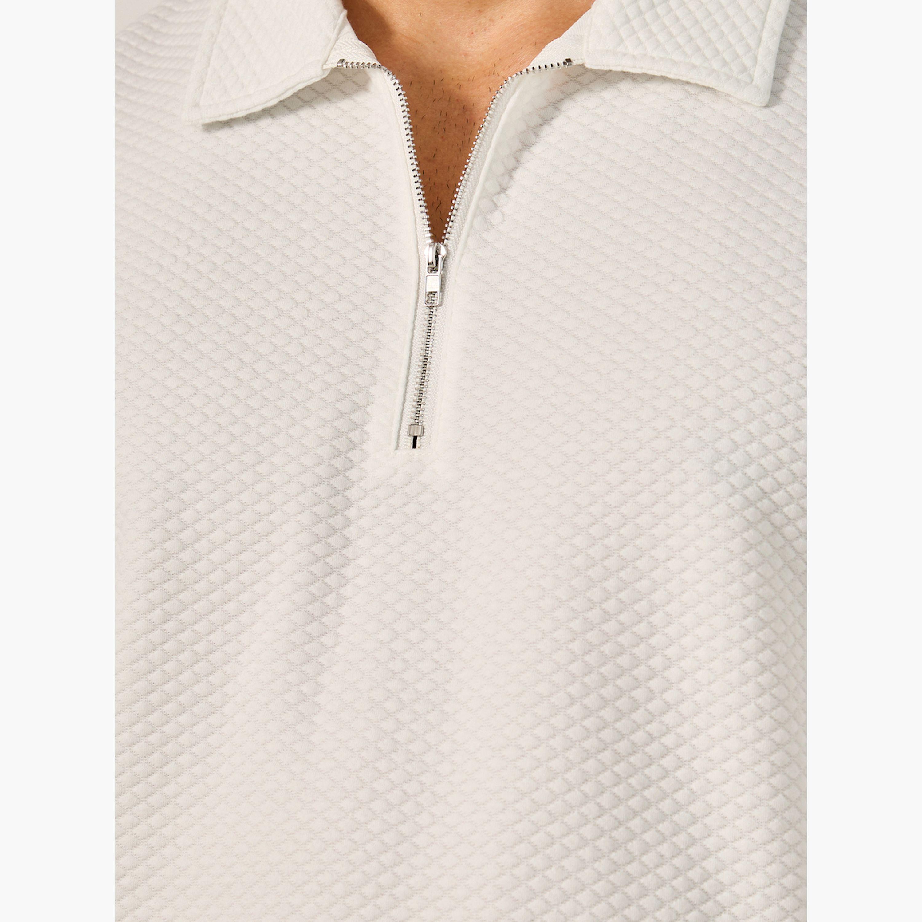 Styli Textured Relaxed Fit Polo T-Shirt and Shorts Co-Ords-men-clothing-coordsets-image-3