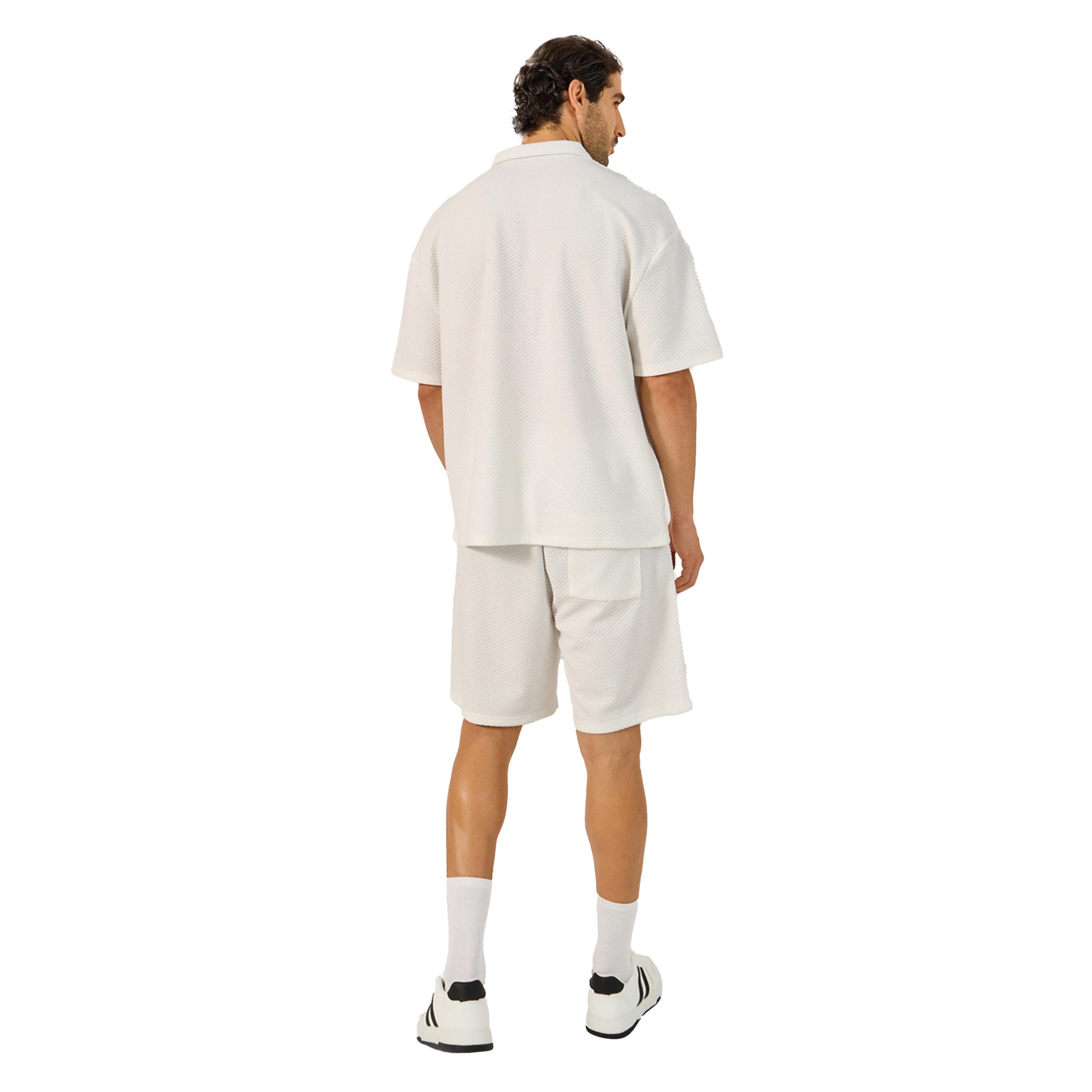 ستايلي -  تي شيرت بولو مريح مع شورت-men-clothing-coordsets-image-4