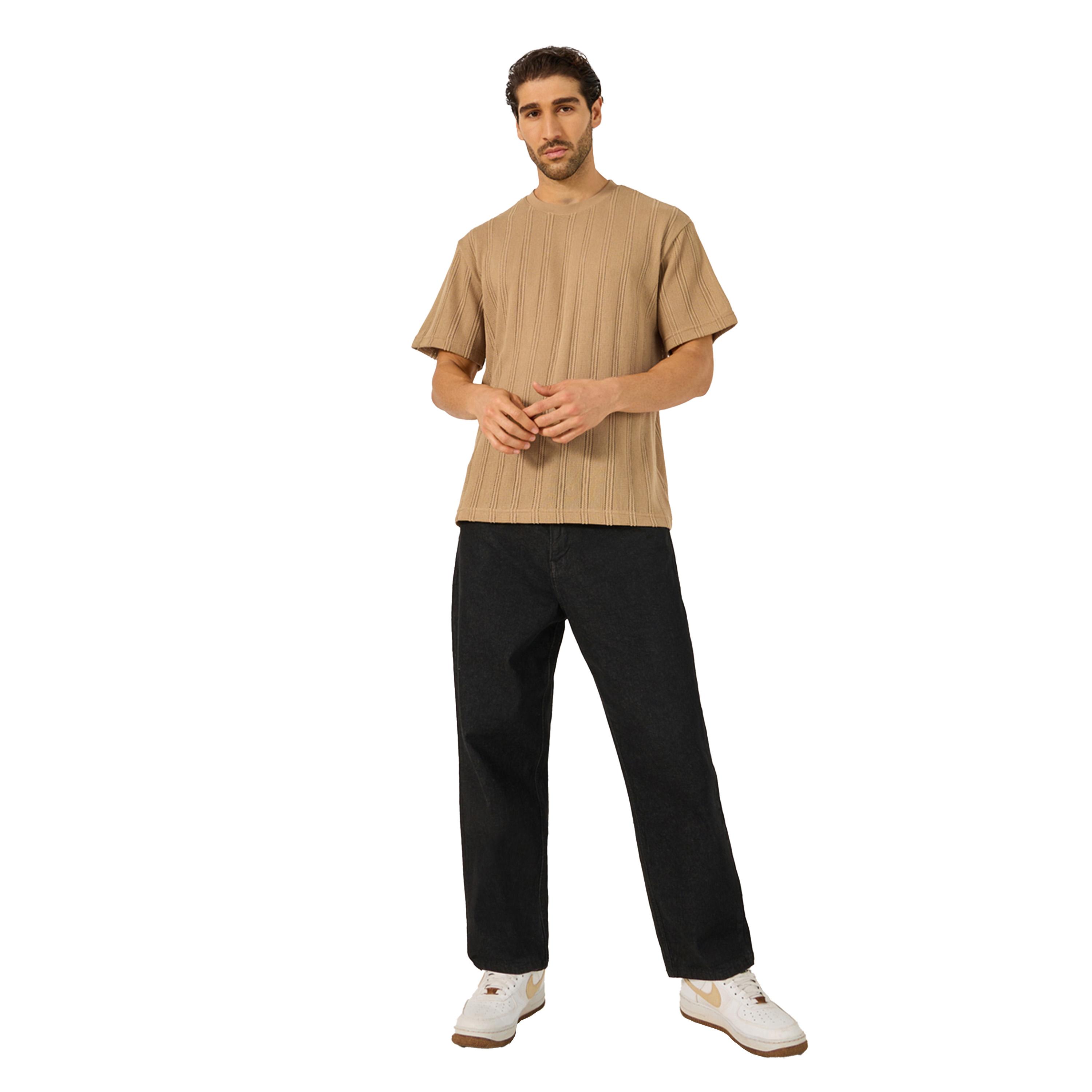 ستايلي -  تي شيرت مخطط شفاف بأكمام قصيرة ومقاس كبير-men-clothing-tshirtsandpolos-tshirts-image-3