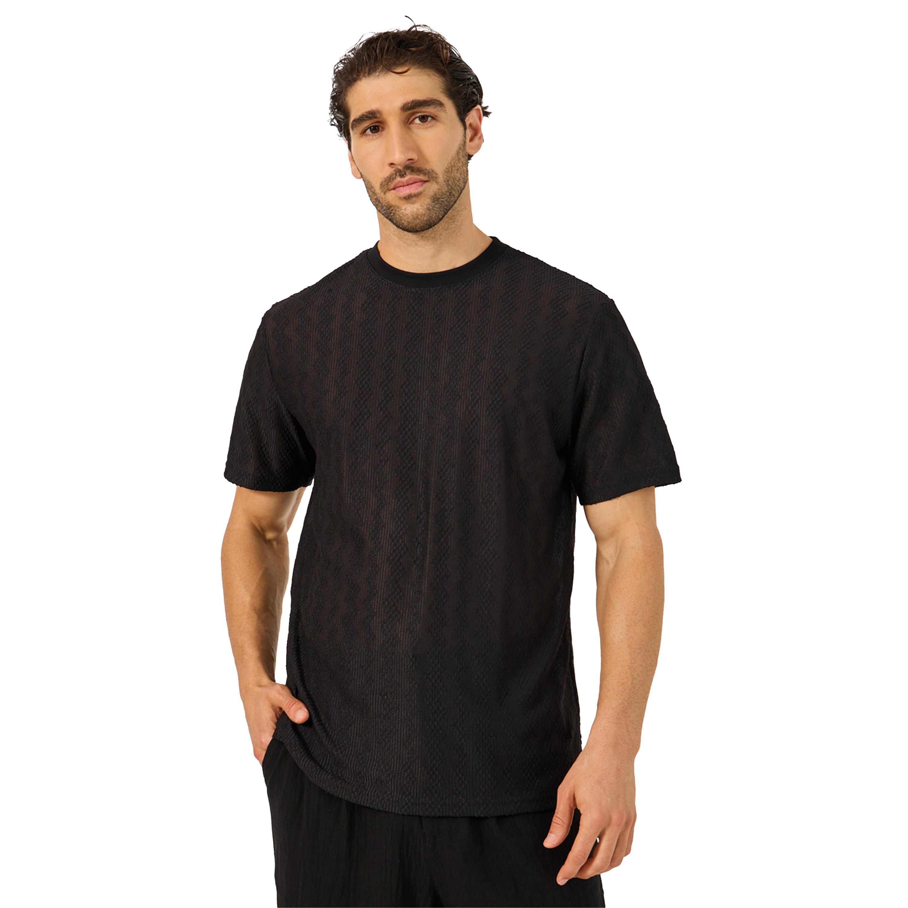 Styli Chevron Textured Short Sleeve Regular Fit T-Shirt-men-clothing-tshirtsandpolos-tshirts-image-1