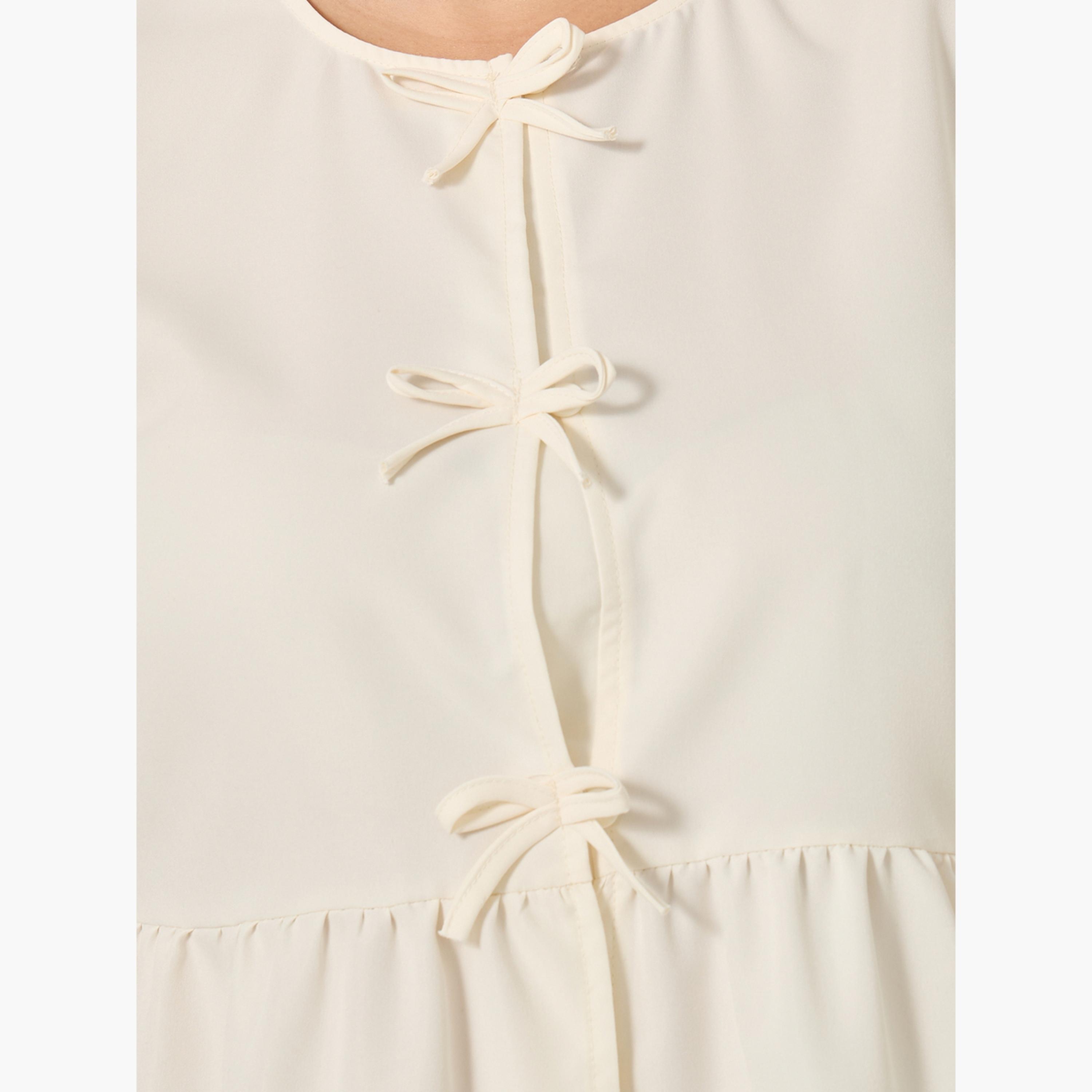 Styli Plus Size Puff Sleeve Ribbon Tie-Up Top-women-clothing-shirtsandblouses-blouses-image-5