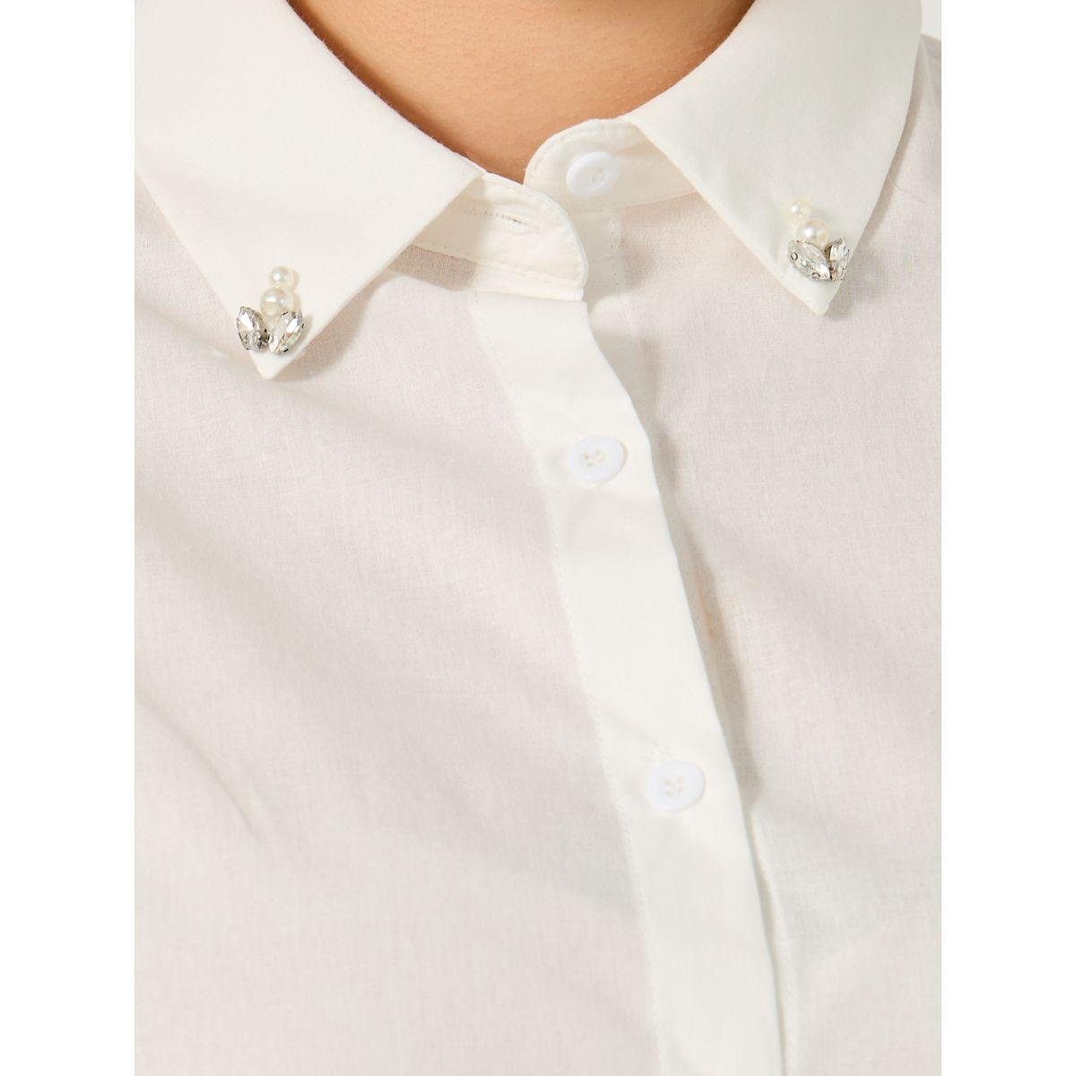 بلوزة بمقاس كبير وأكمام منفوخة-women-clothing-shirtsandblouses-shirts-image-3