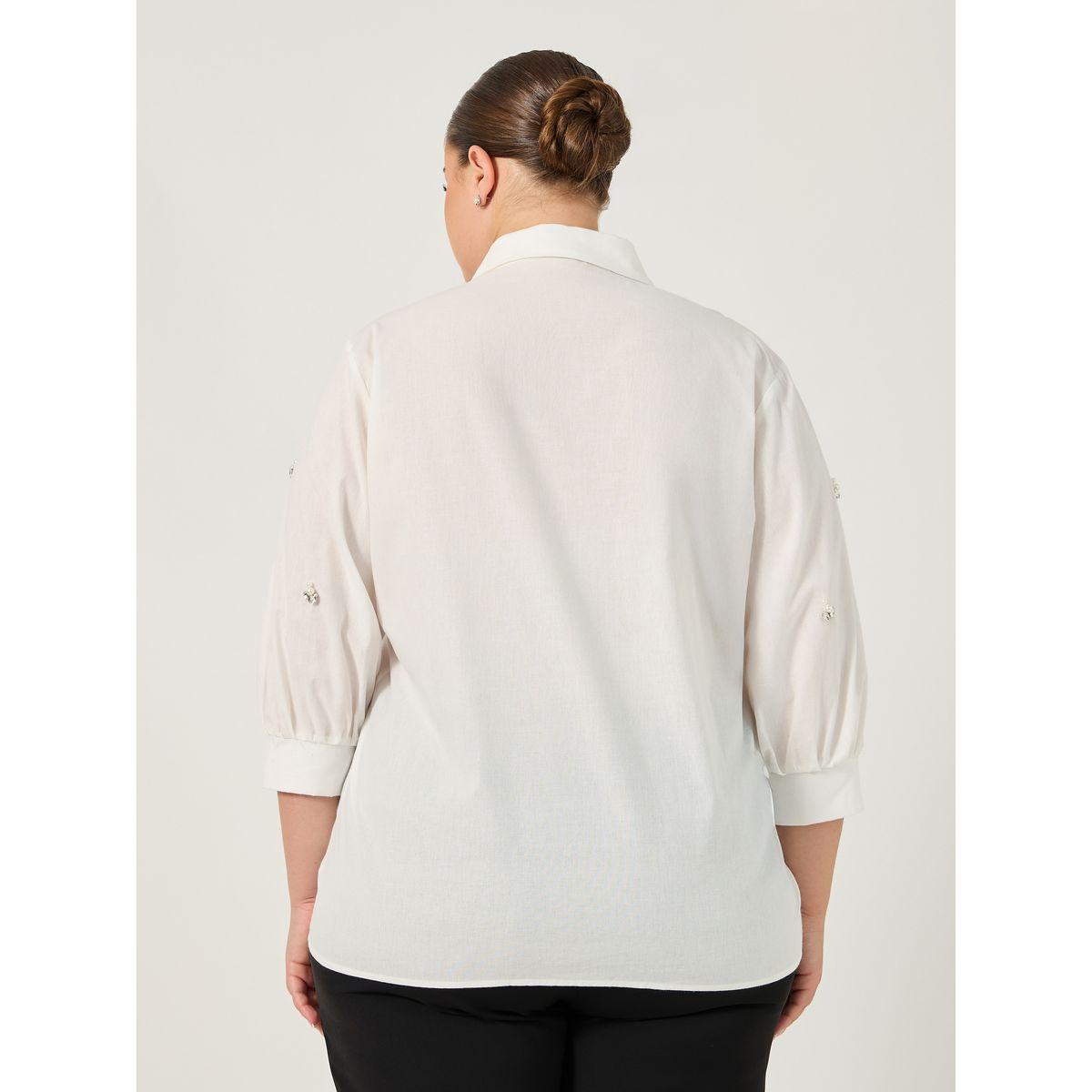 بلوزة بمقاس كبير وأكمام منفوخة-women-clothing-shirtsandblouses-shirts-image-4