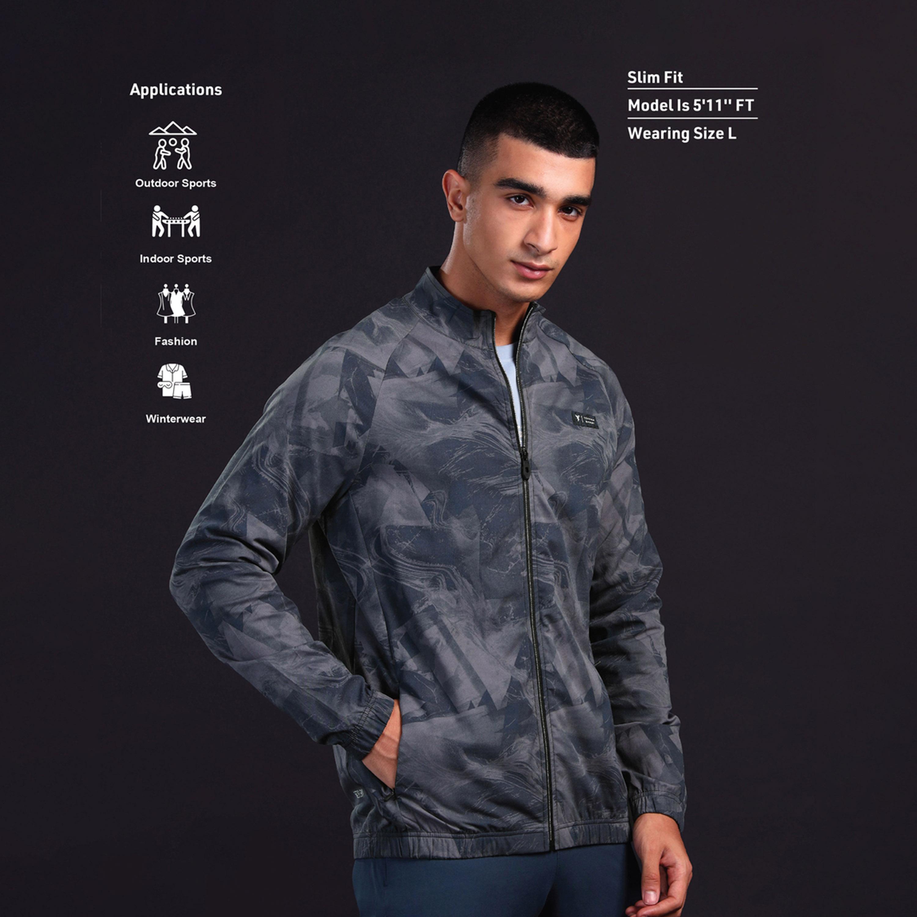 تكنو سبورت × ستايلي - جاكيت سادة محبوك مع تمدد باتجاهين-men-clothing-sportswearandactivewear-hoodiesandsweatshirts-image-3