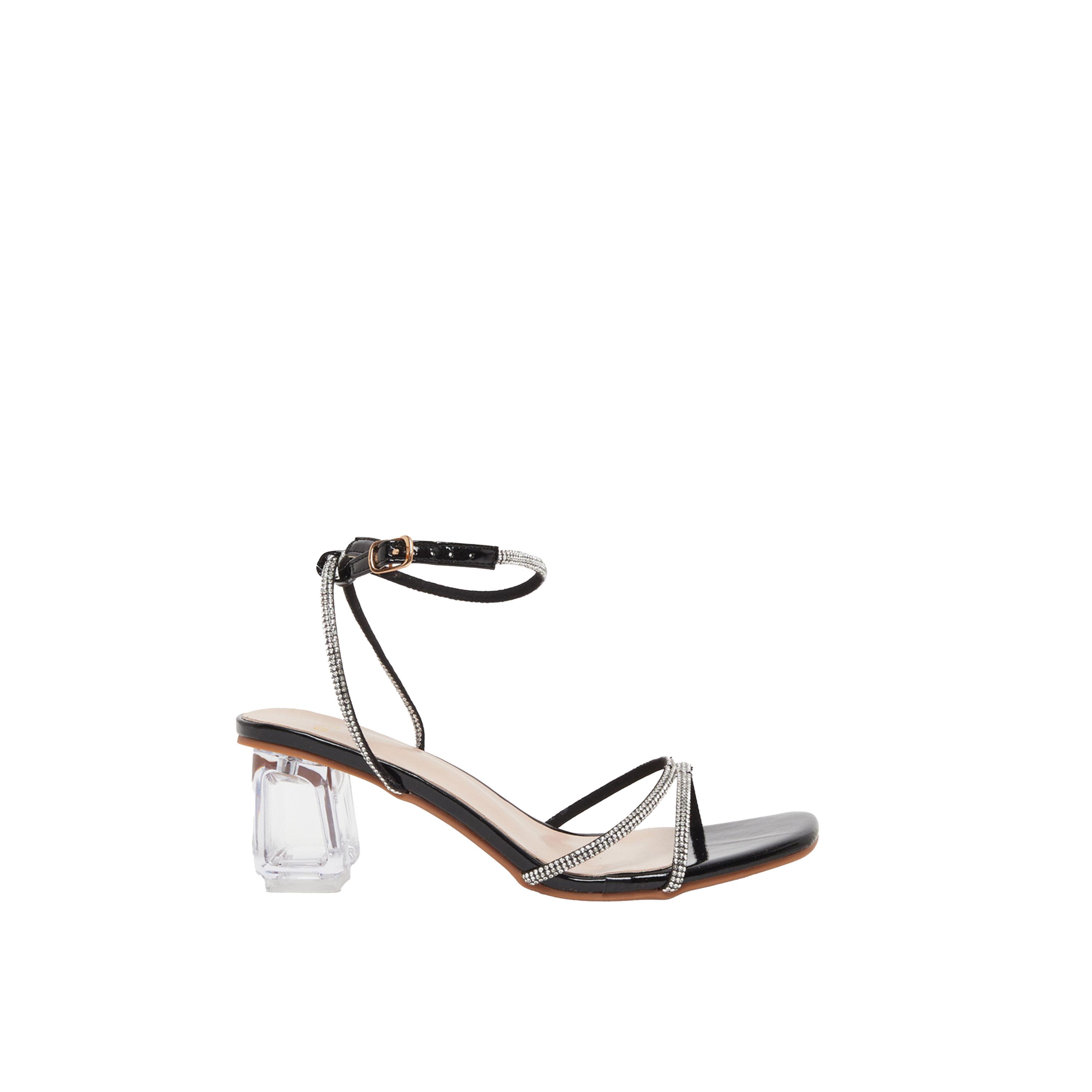 ستايلي - صندل شفاف بأشرطة مزخرفة-women-shoes-heels-image-1