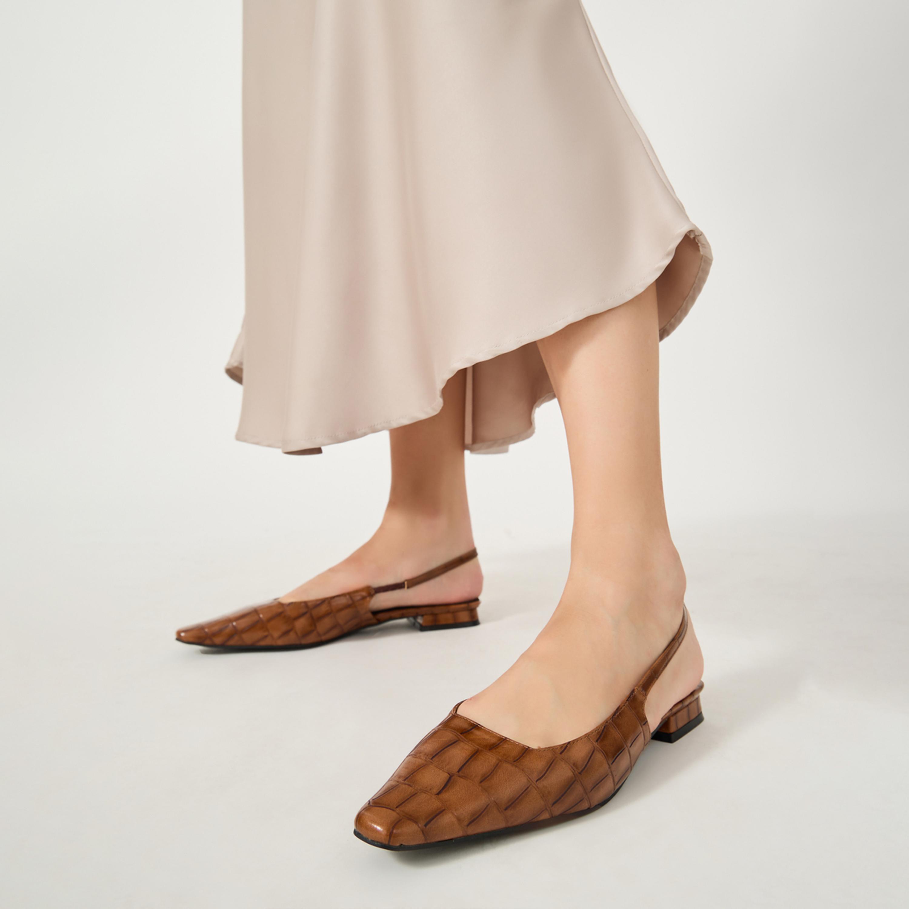 Styli Animal Textured Slingback Shoes-women-shoes-heels-image-7