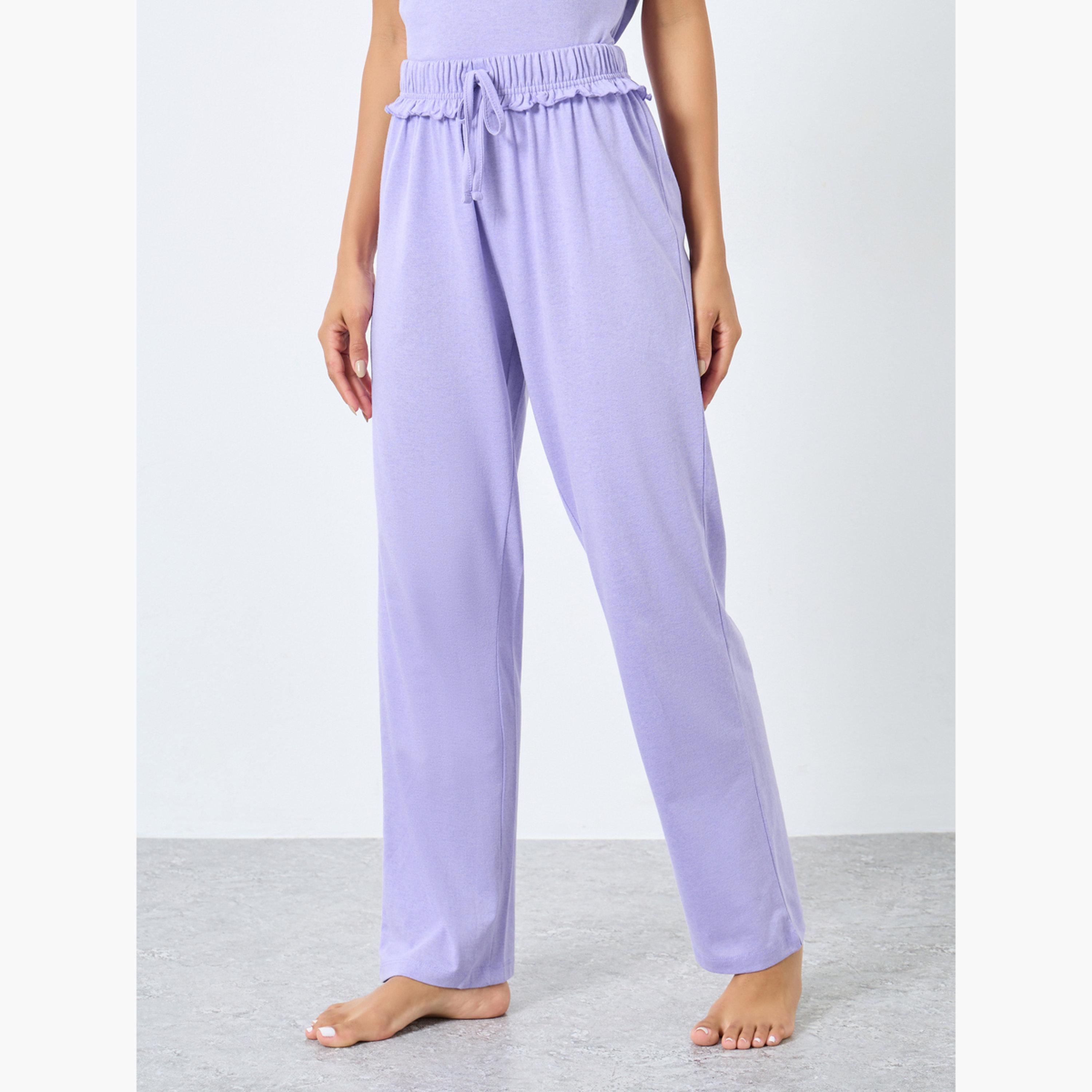 ستايلي - بيجاما تي شيرت أرجواني اللون-women-clothing-nightwear-pyjamas-longsets-image-5