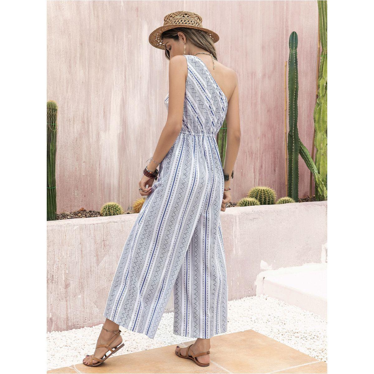 جمبسوت مخطط بأرجل واسعة وكتف واحد رَستي دَستي × ستايلي-women-clothing-jumpsuits-image-2