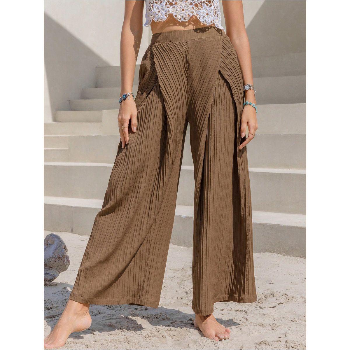 Russty Dustty X Styli Russty Dustty Pintuck Design Layered Straight Leg Culotte Pants-women-clothing-bottoms-trousers-image-1