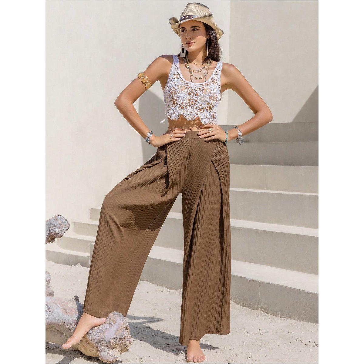 Russty Dustty X Styli Russty Dustty Pintuck Design Layered Straight Leg Culotte Pants-women-clothing-bottoms-trousers-image-3