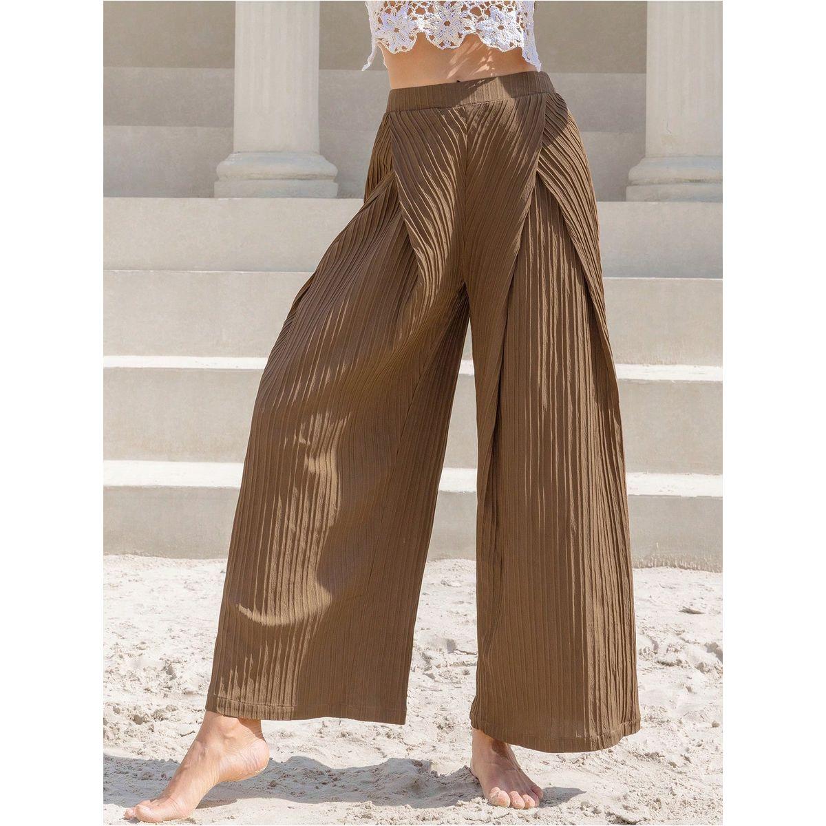 بنطال كيلوت بأرجل مستقيمة وحزوز رَستي دَستي × ستايلي-women-clothing-bottoms-trousers-image-4