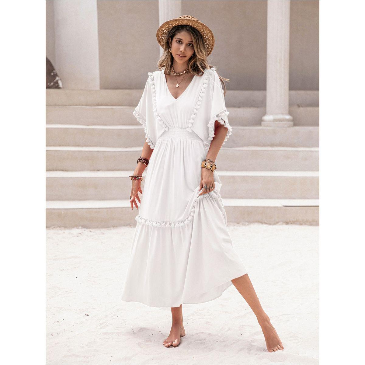 فستان ميدي بحافة واسعة وشراشيب رَستي دَستي × ستايلي-women-clothing-dresses-image-6