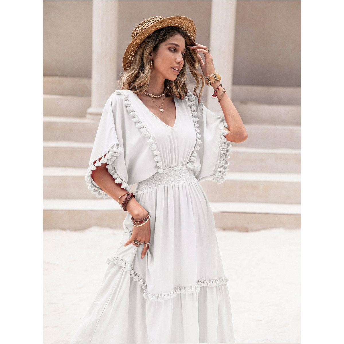 فستان ميدي بحافة واسعة وشراشيب رَستي دَستي × ستايلي-women-clothing-dresses-image-4