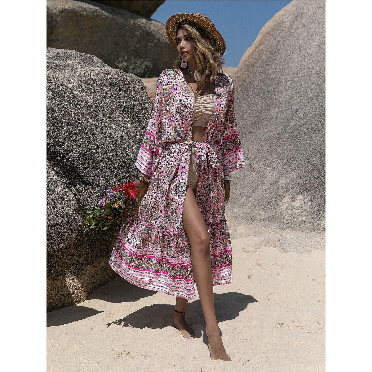 كيمونو طويل بطبعة بوهيمية مع أربطة رَستي دَستي × ستايلي-women-clothing-shirtsandblouses-shirts-image-2