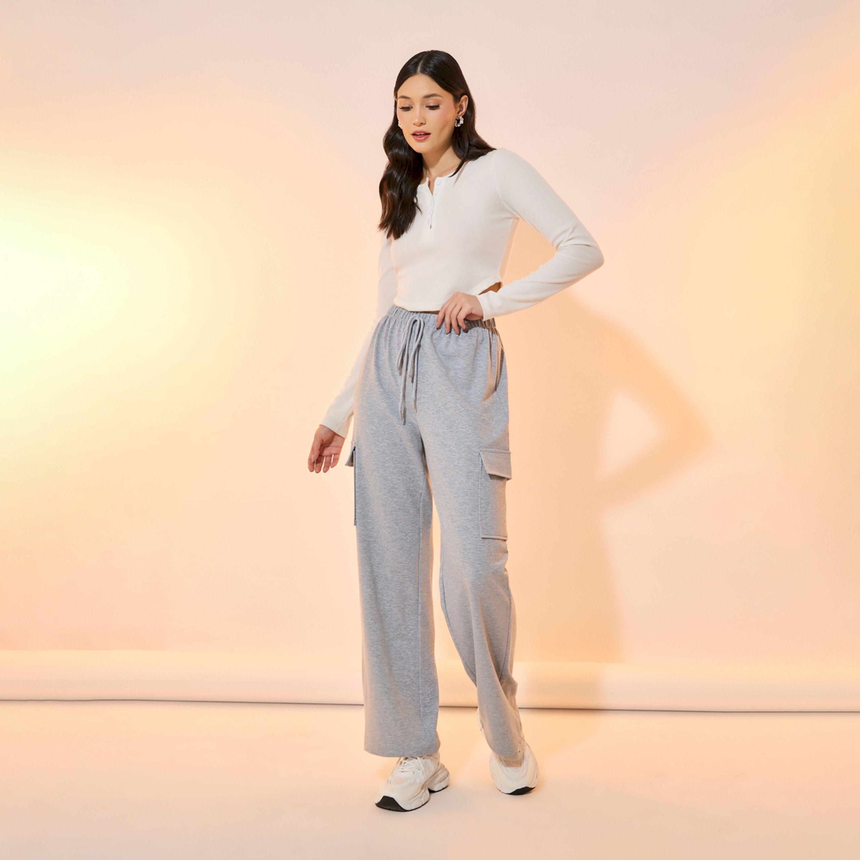Take Two Solid Straight Fit Pocket Detail Pants with Drawstring-women-clothing-bottoms-trousers-image-1