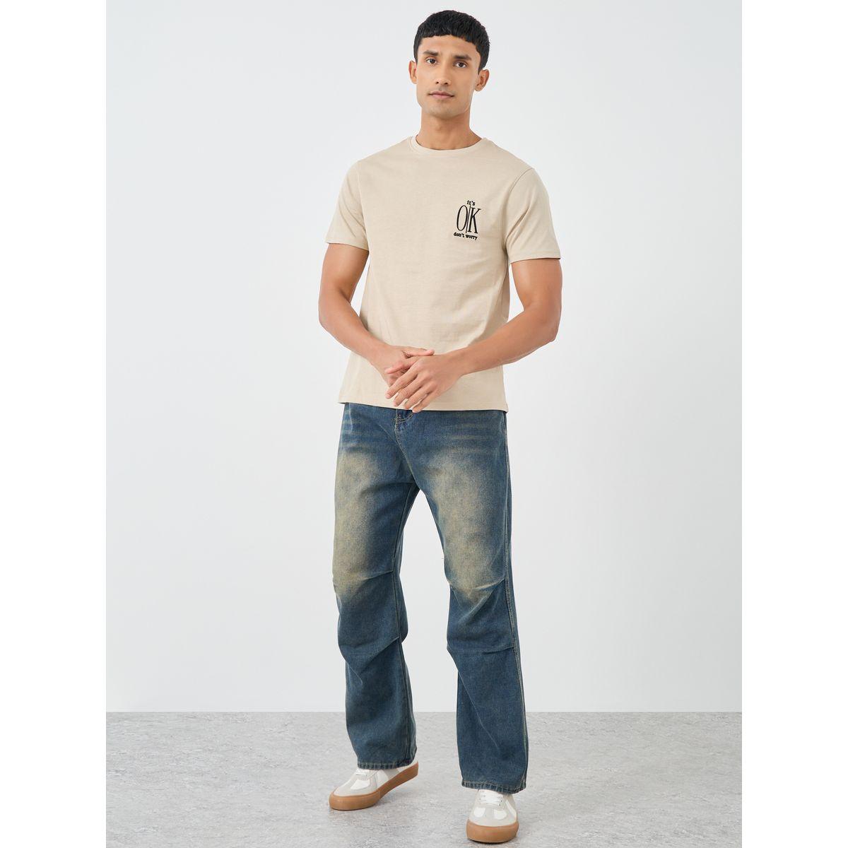 Styli Embroidered Detail Regular Fit Cotton T-Shirt-men-clothing-tshirtsandpolos-tshirts-image-2