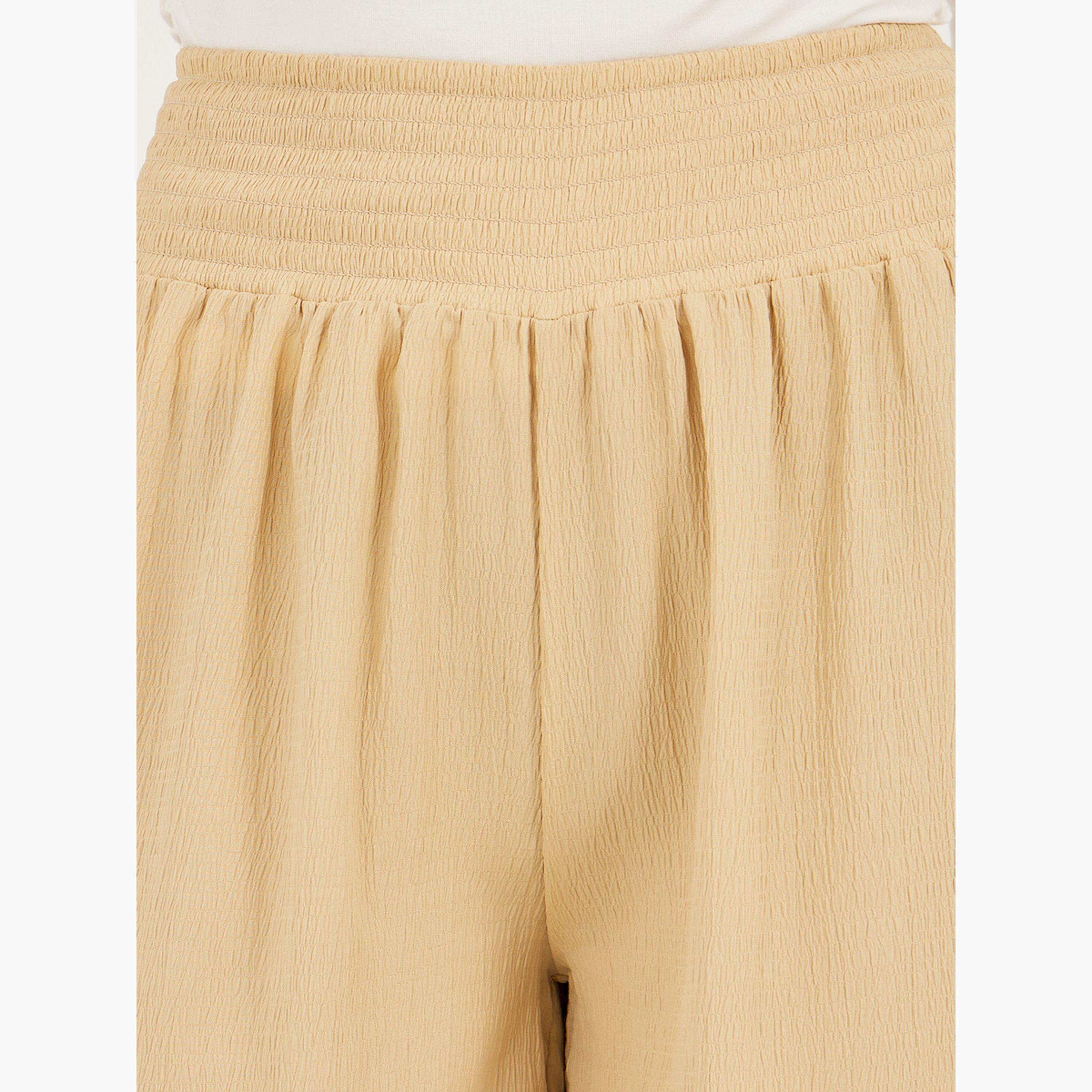 ستايلي -  بنطال ساق واسعة بخصر متوسط الارتفاع-women-clothing-bottoms-trousers-image-3