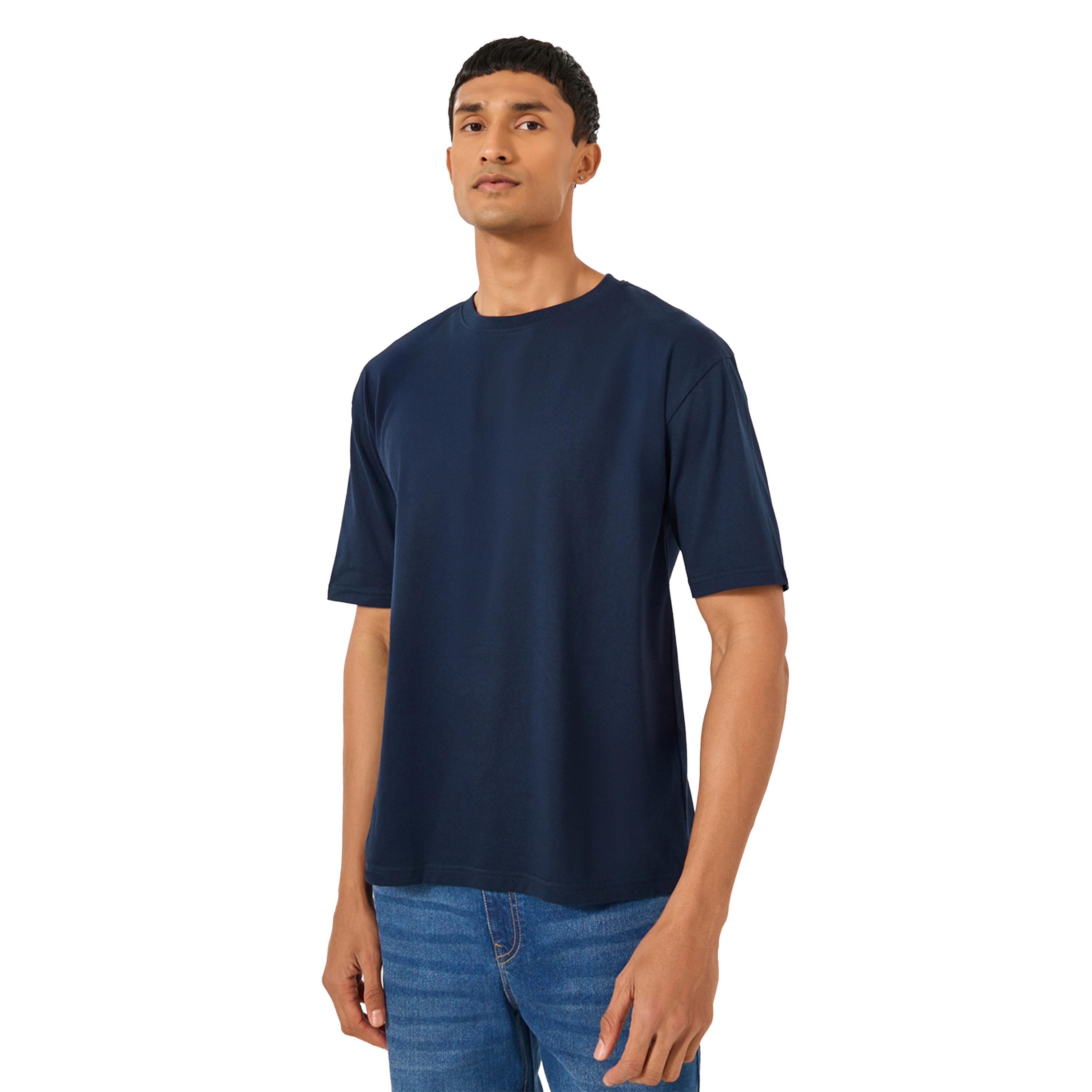 ستايلي -  تي شيرت مقاس كبيربطبعة شعار ورقبة دائرية-men-clothing-tshirtsandpolos-tshirts-image-1