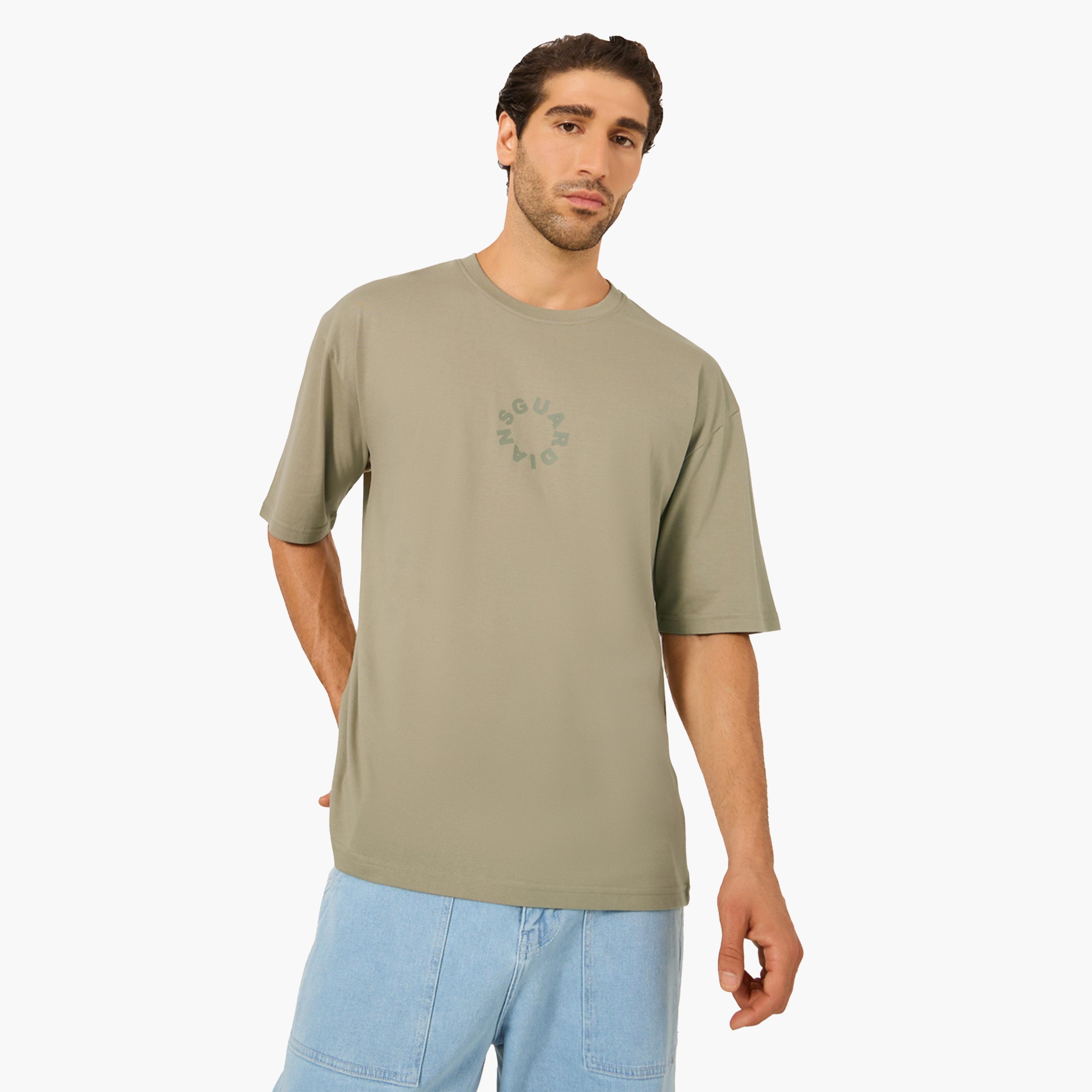 Styli Font Text Print Short Sleeve Oversized T-Shirt-men-clothing-tshirtsandpolos-tshirts-image-1