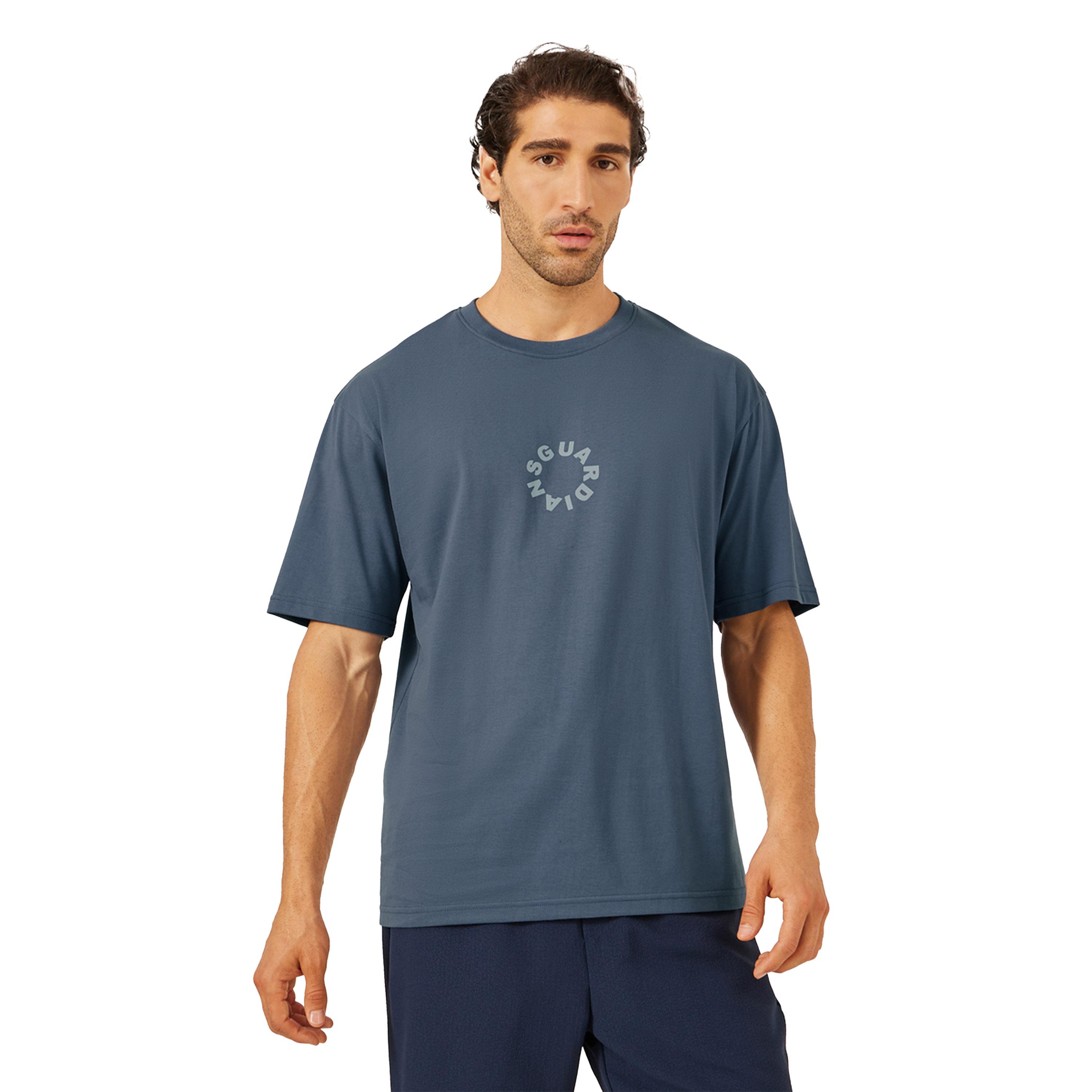 ستايلي - تي شيرت كبير الحجم بأكمام قصيرة بطباعة نص-men-clothing-tshirtsandpolos-tshirts-image-1
