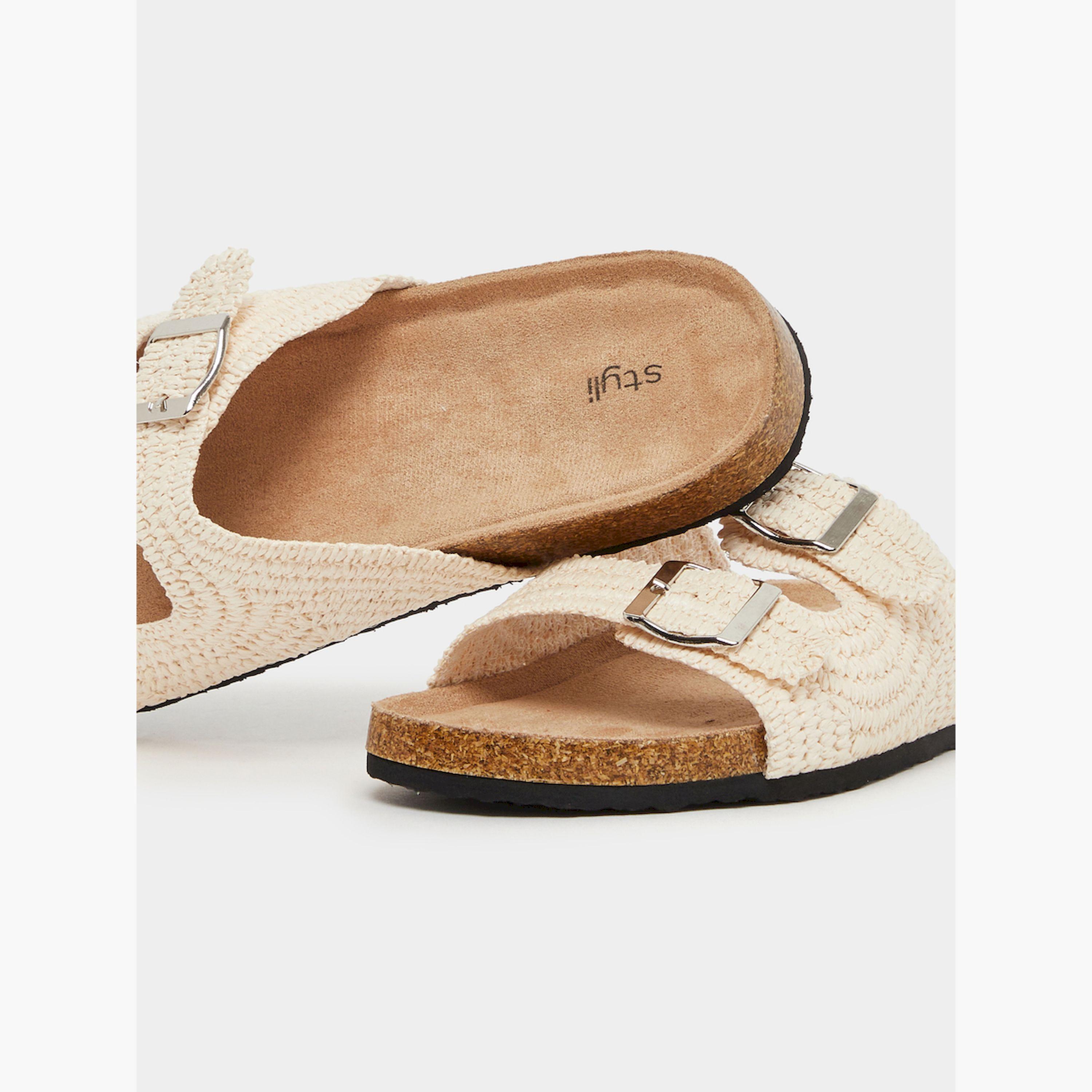 Styli Crochet Two Strap Flat Sandals-women-shoes-sandals-flats-image-3
