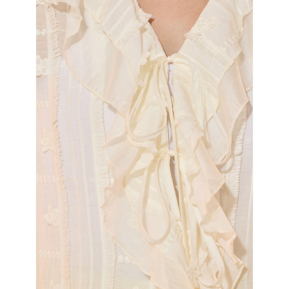 Take Two Textured V Neck Ruffle Detail Blouse-women-clothing-shirtsandblouses-shirts-image-3