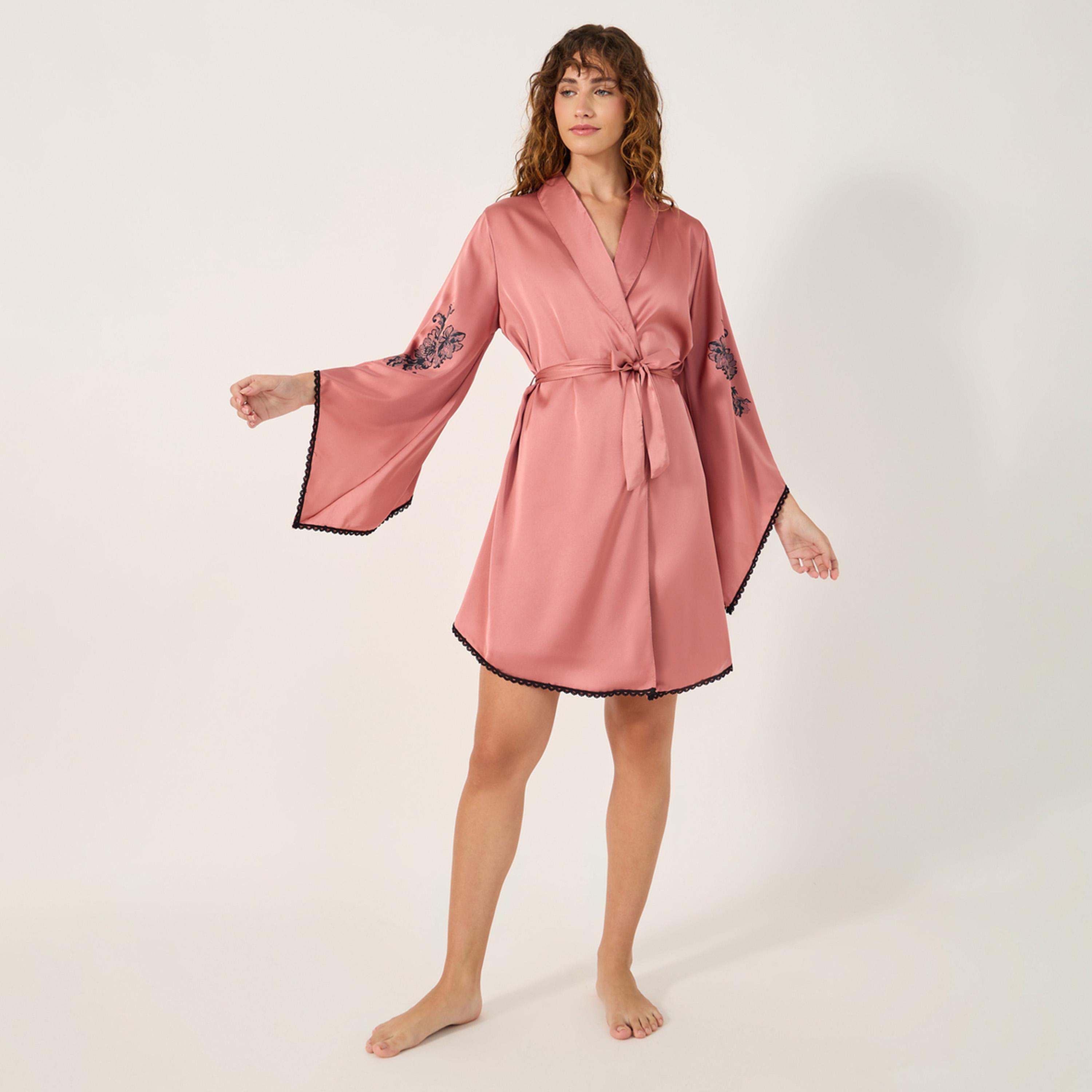 ستايلي - طقم فستان دانتيل مع رداء-women-clothing-nightwear-robes-image-2